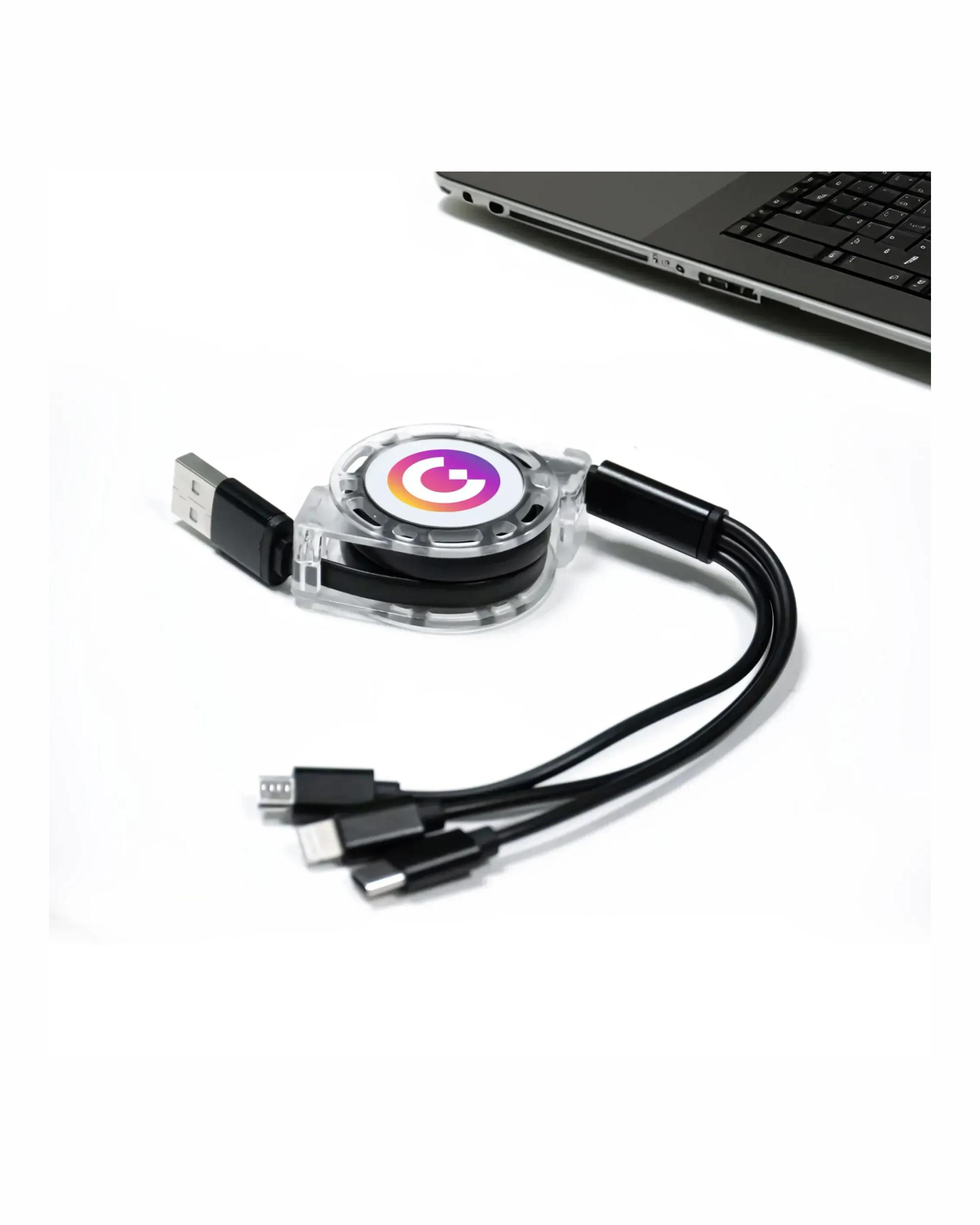 Fafoko - 3 in 1 Charging Cable Black