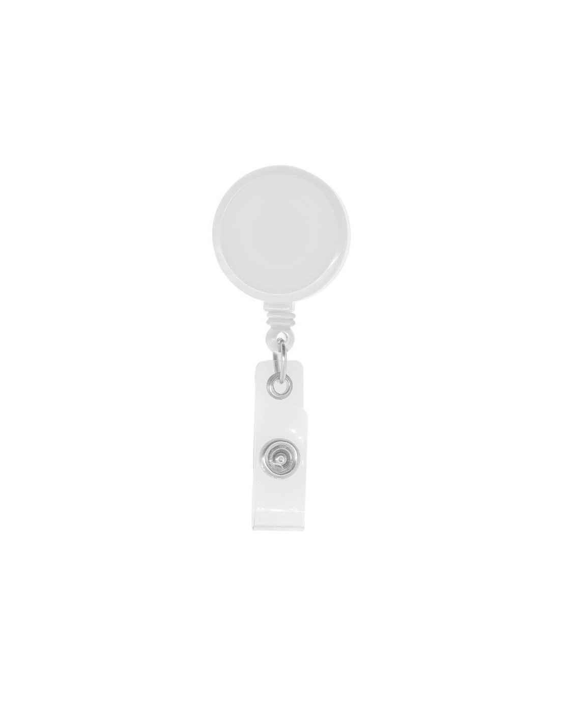 Cikebi - Plastic badge reel with big round surface White