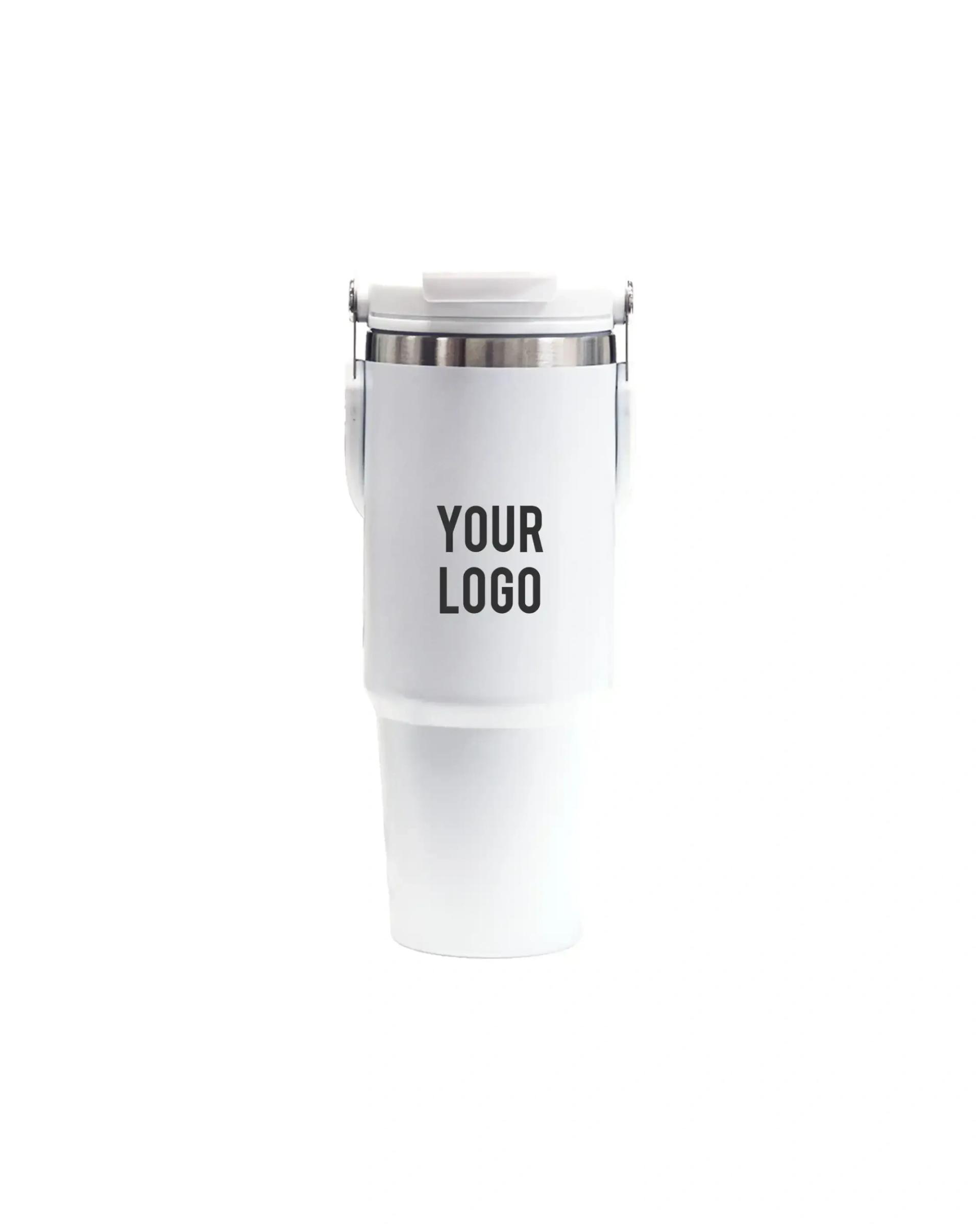 Hadila - Tumbler with Handle and Sipper White