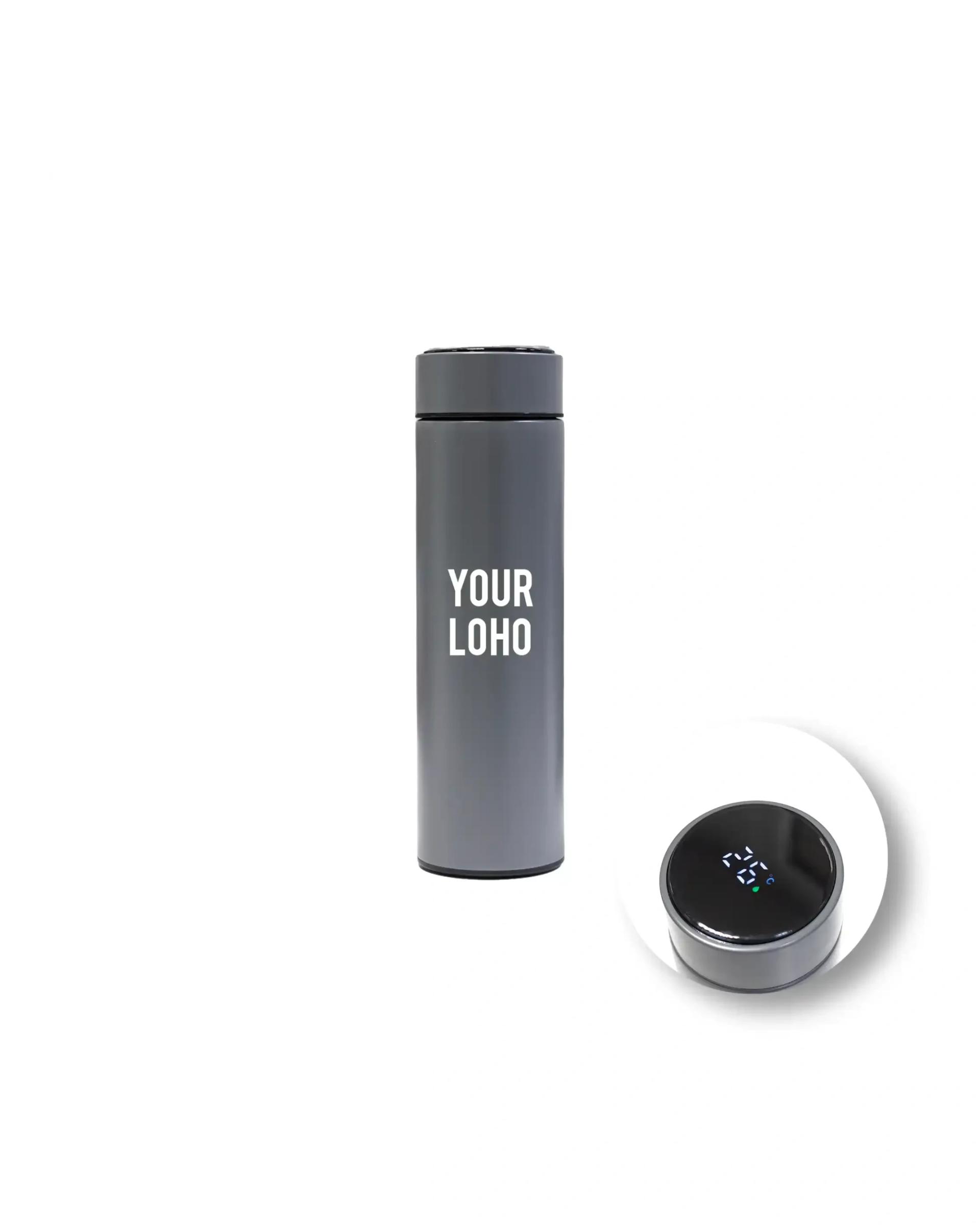 Badahi - Smart LED Temperature Display Bottle Gray