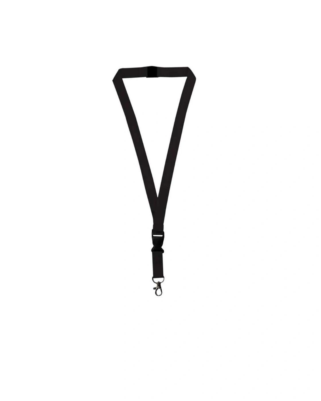 Didole - Lanyard With Buckle Metal Hook And Safety Clip Black
