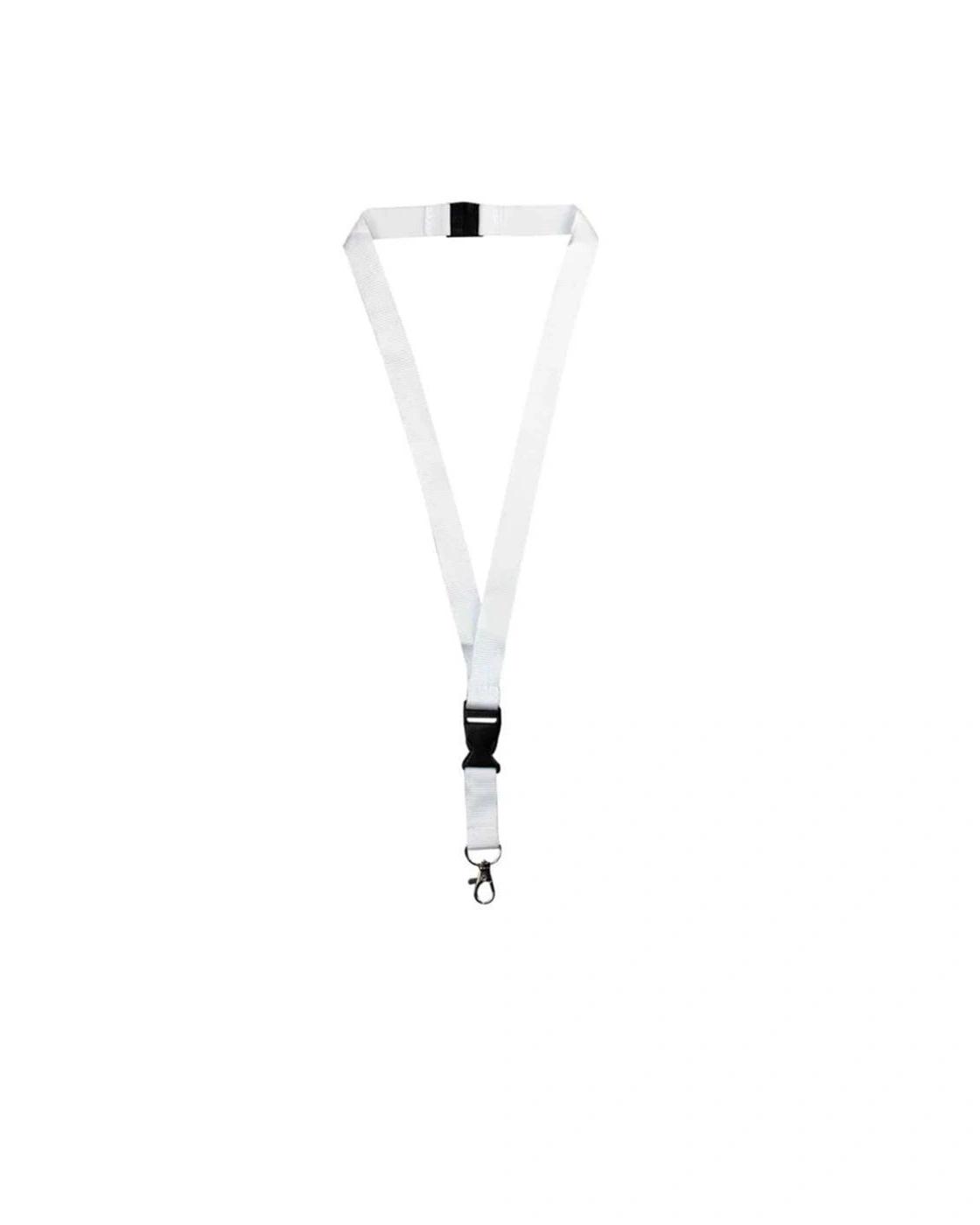 Digiha - Lanyard With Buckle Metal Hook And Safety Clip White