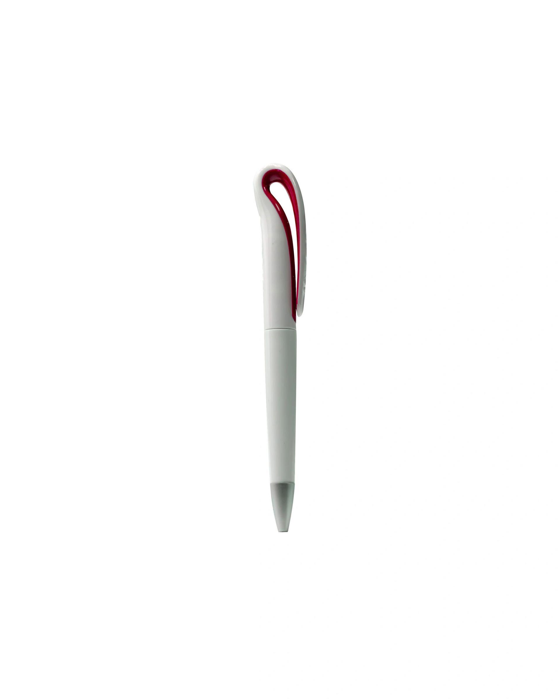Kikego - White plastic pen Red