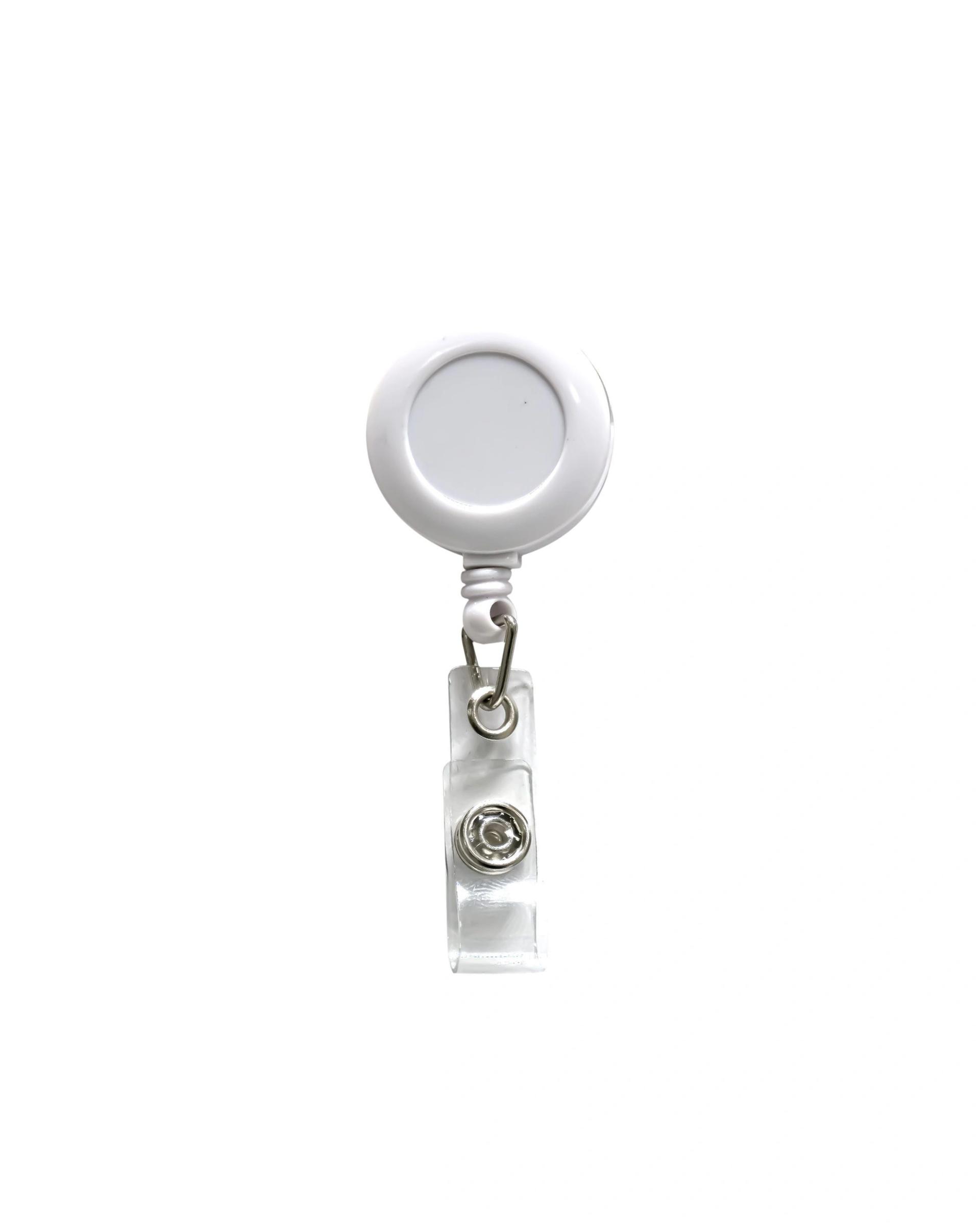 Golica - Plastic round badge reel with small round surface white