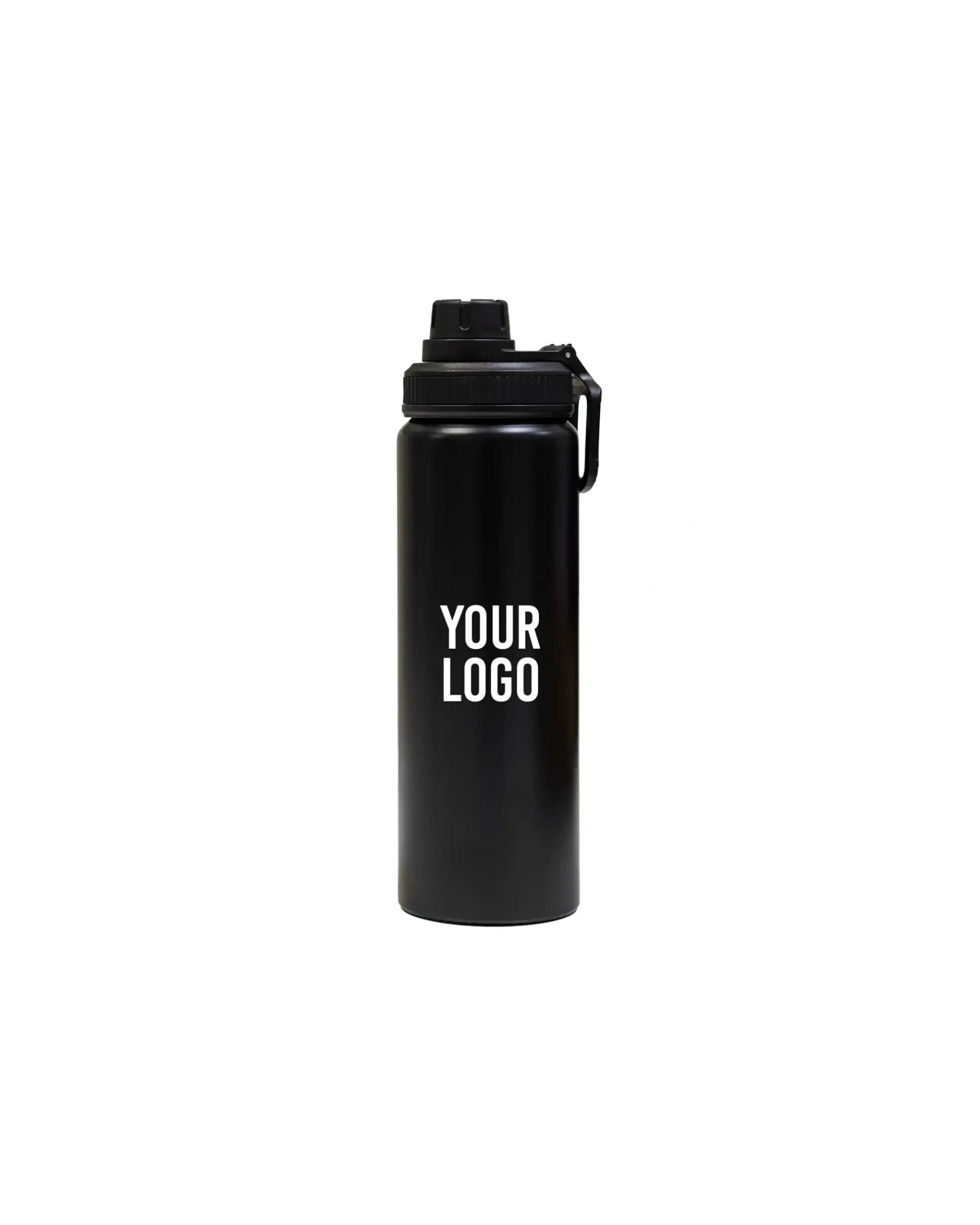 Filahi - Aluminium Sports Bottle with Handle Black-800ml
