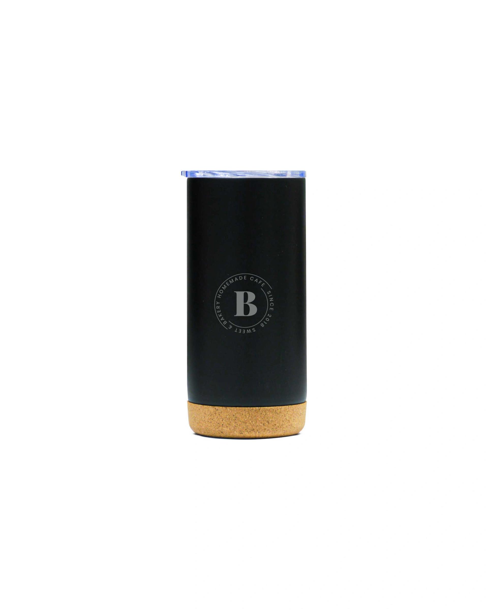Bafaca - Stainless Steel Tumbler With Cork Bottom BK