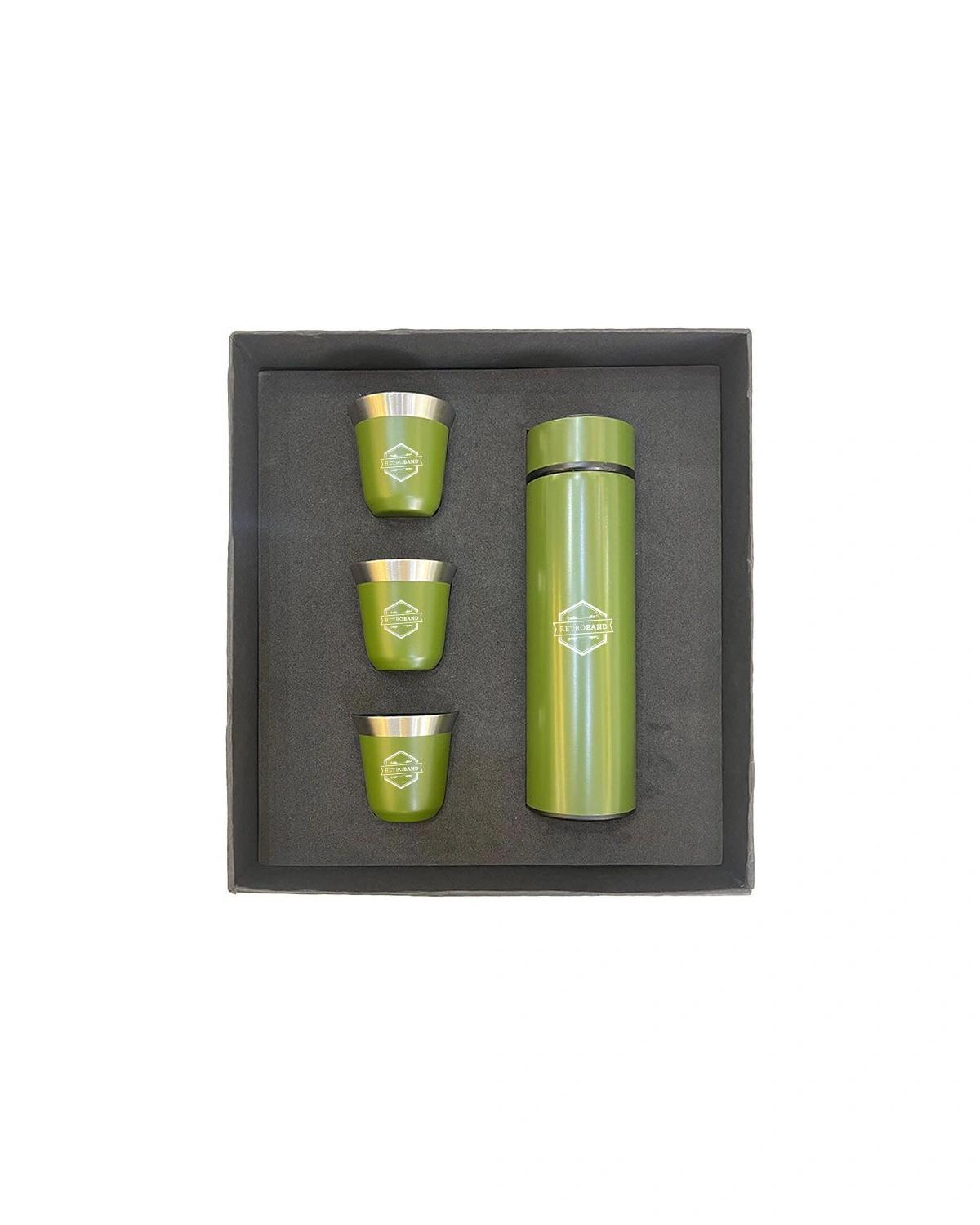 Dedehi - Promotional Gift set with Insulated Bottle and espresso cup Green