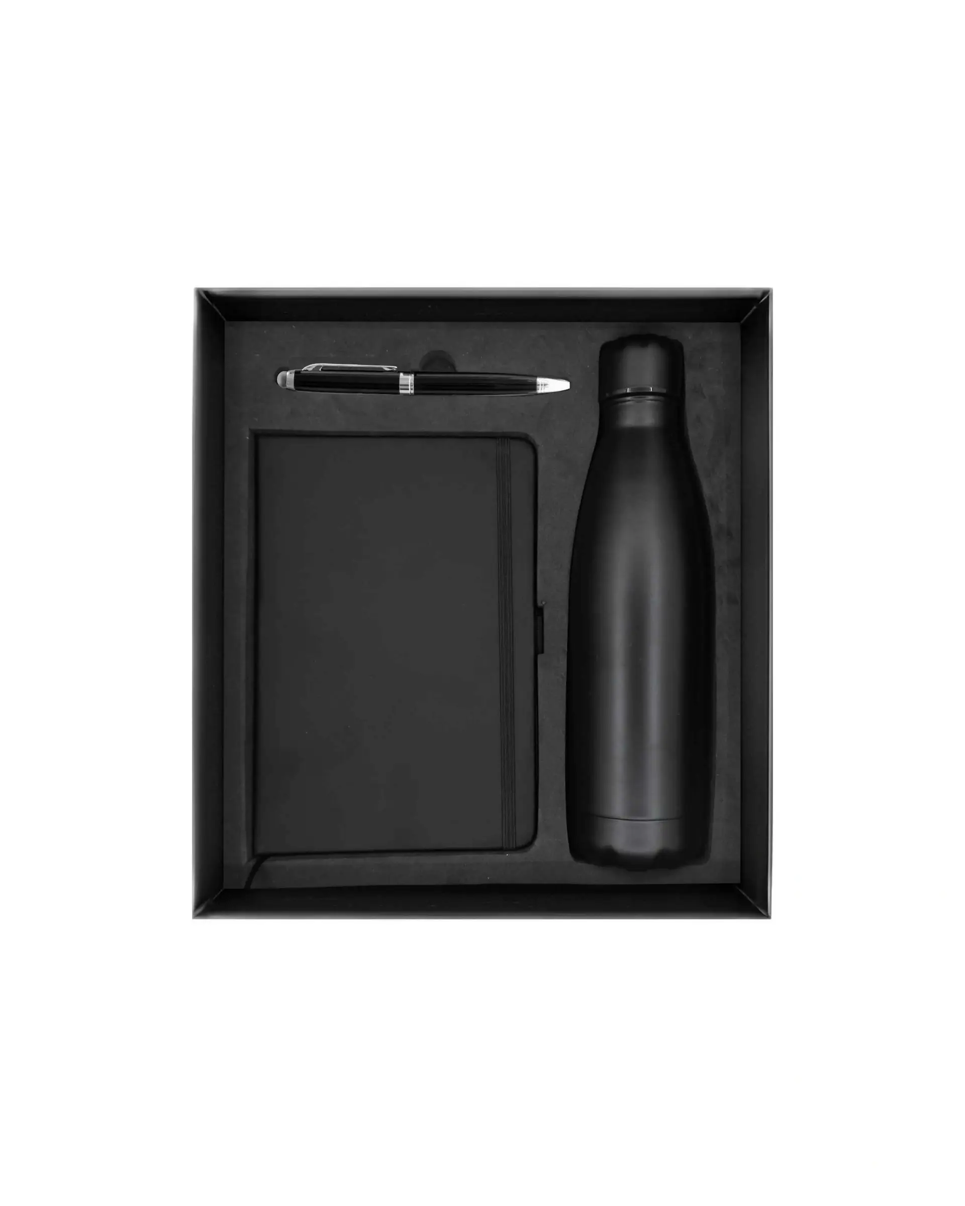 Cidafi - Promotional Giftset with Black Notebook pen and InsulatedBottle