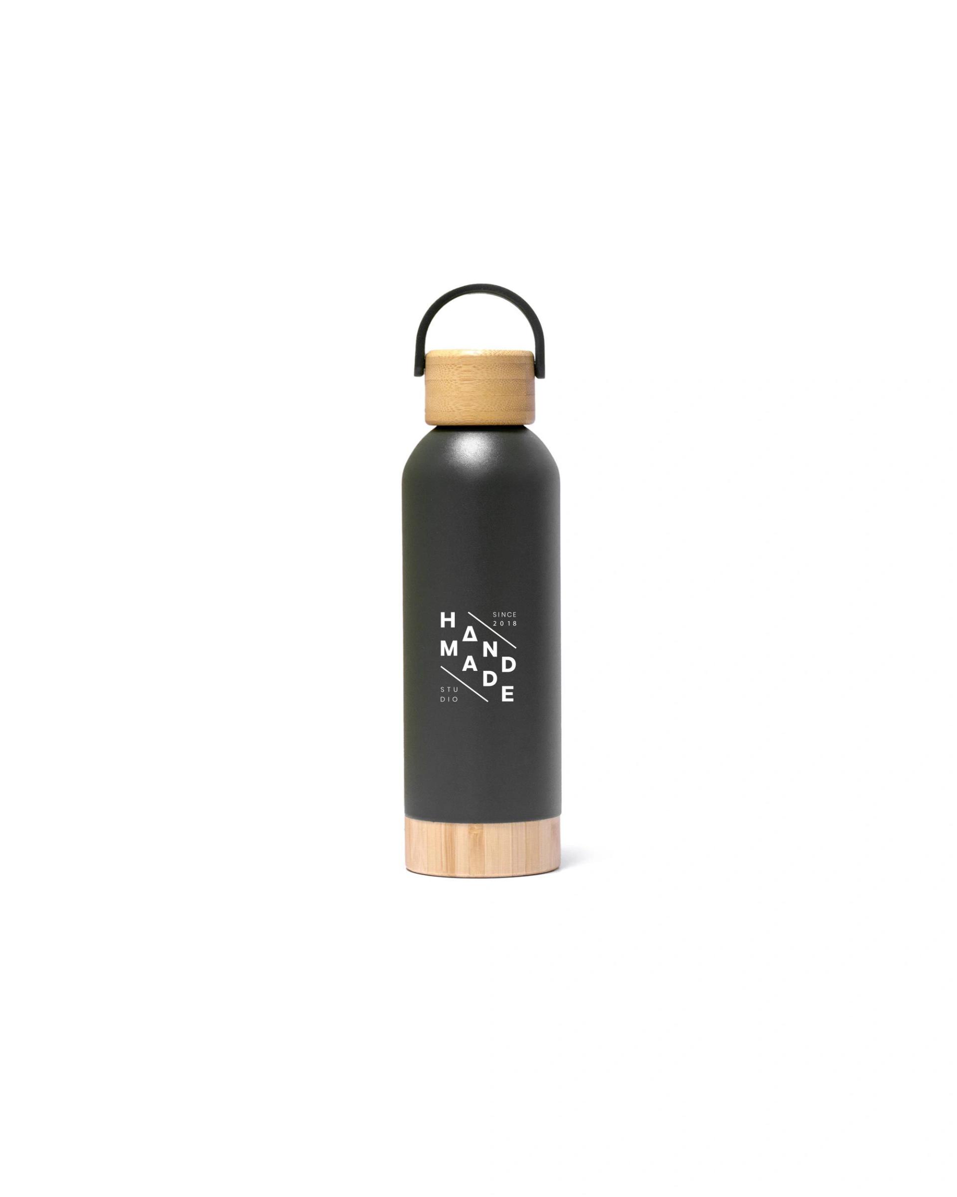 Becela - Insulated Bottle With Bamboo Lid BK