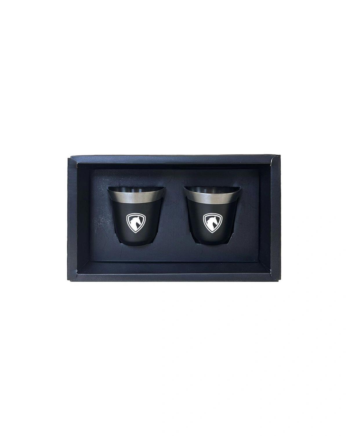 Hicege - Double-Wall Espresso Cup Gift Set Black