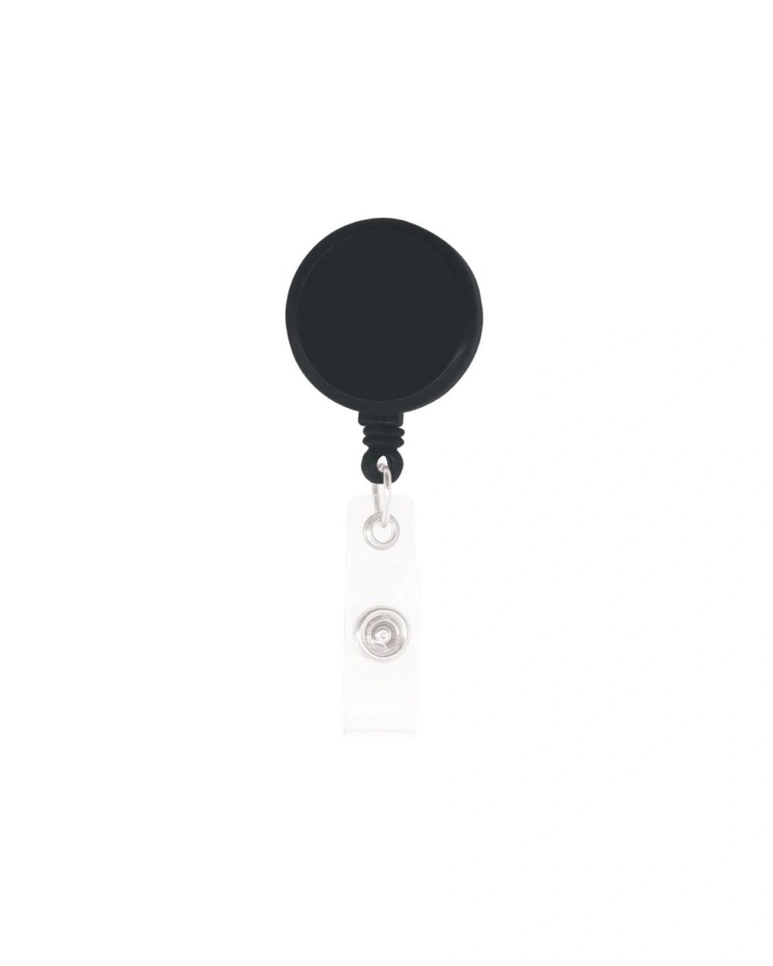 Lelaho - Plastic badge reel with big round surface Black