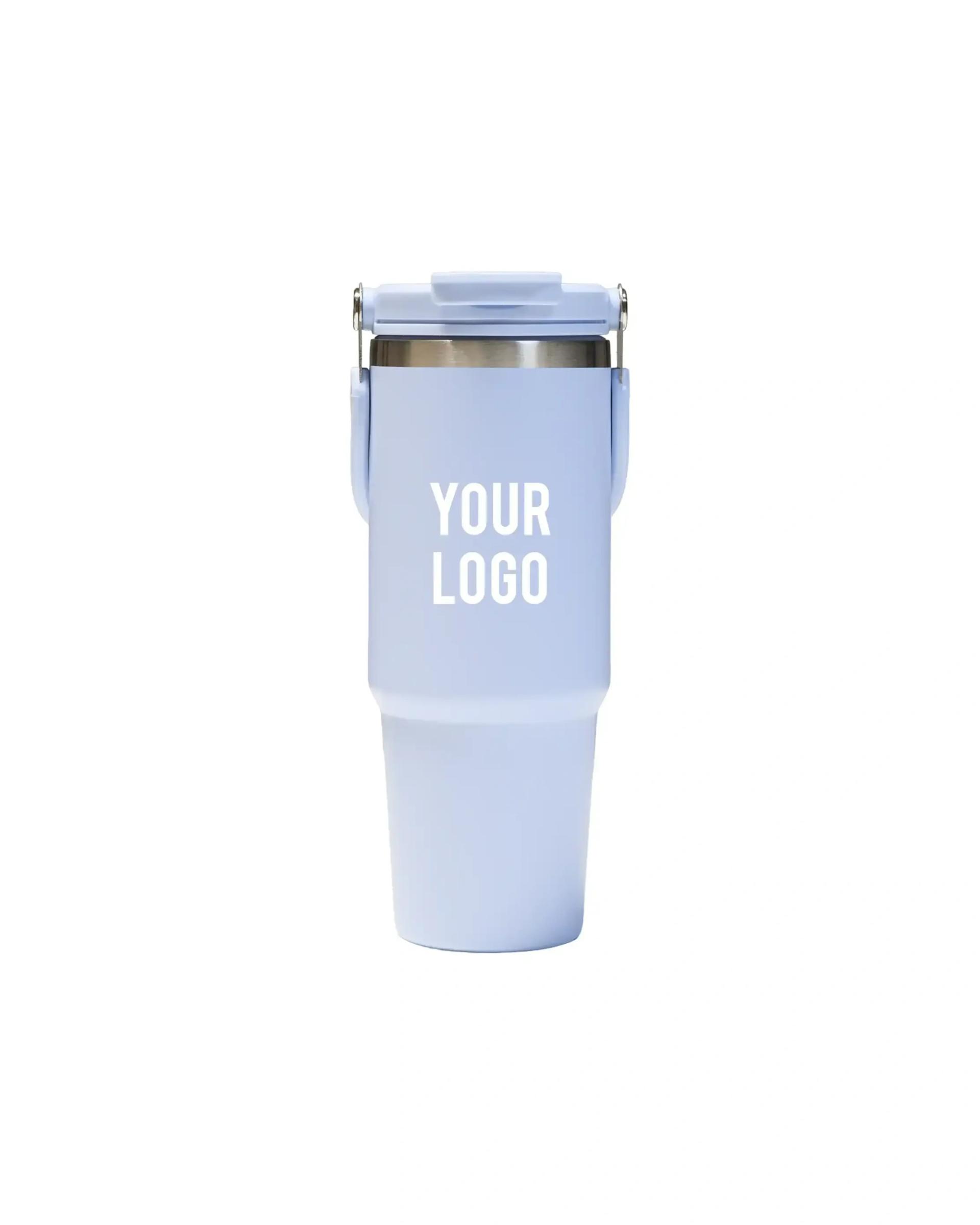 Hidoca - Tumbler with Handle and Sipper Ice Blue