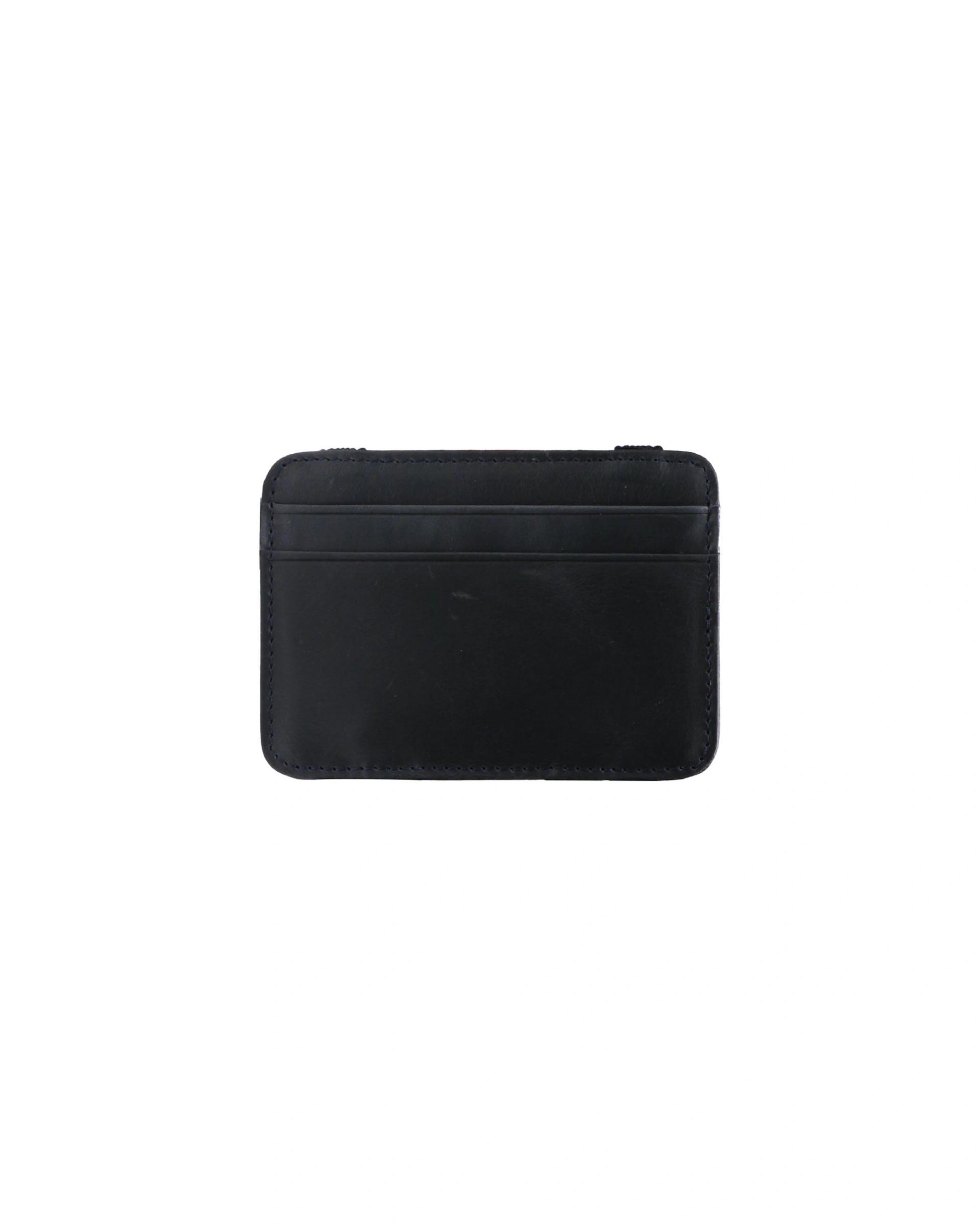 Dohofo - Leather card holder with both side opening Black
