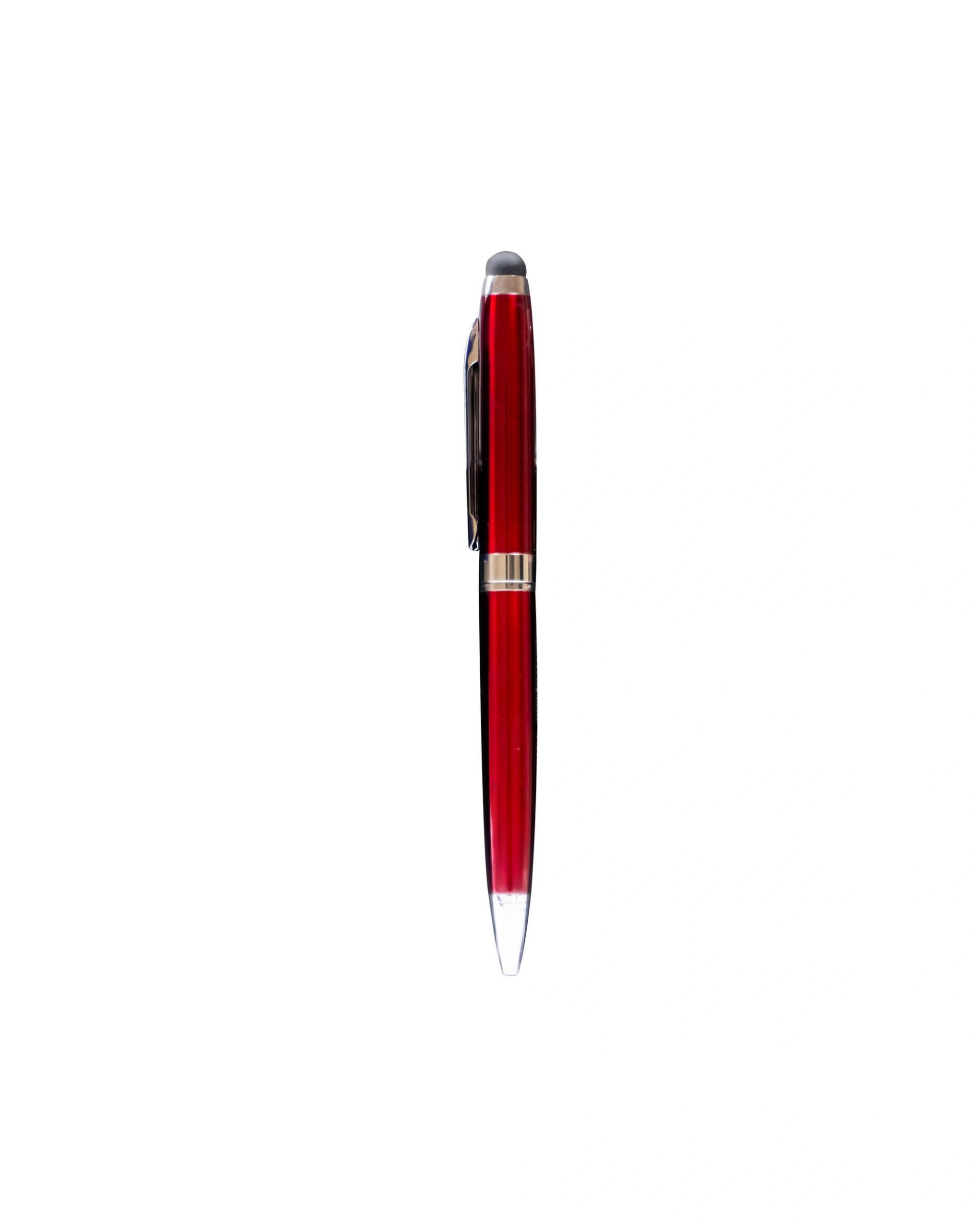 Deloha - Metal Pen With Ring And Stylus Red