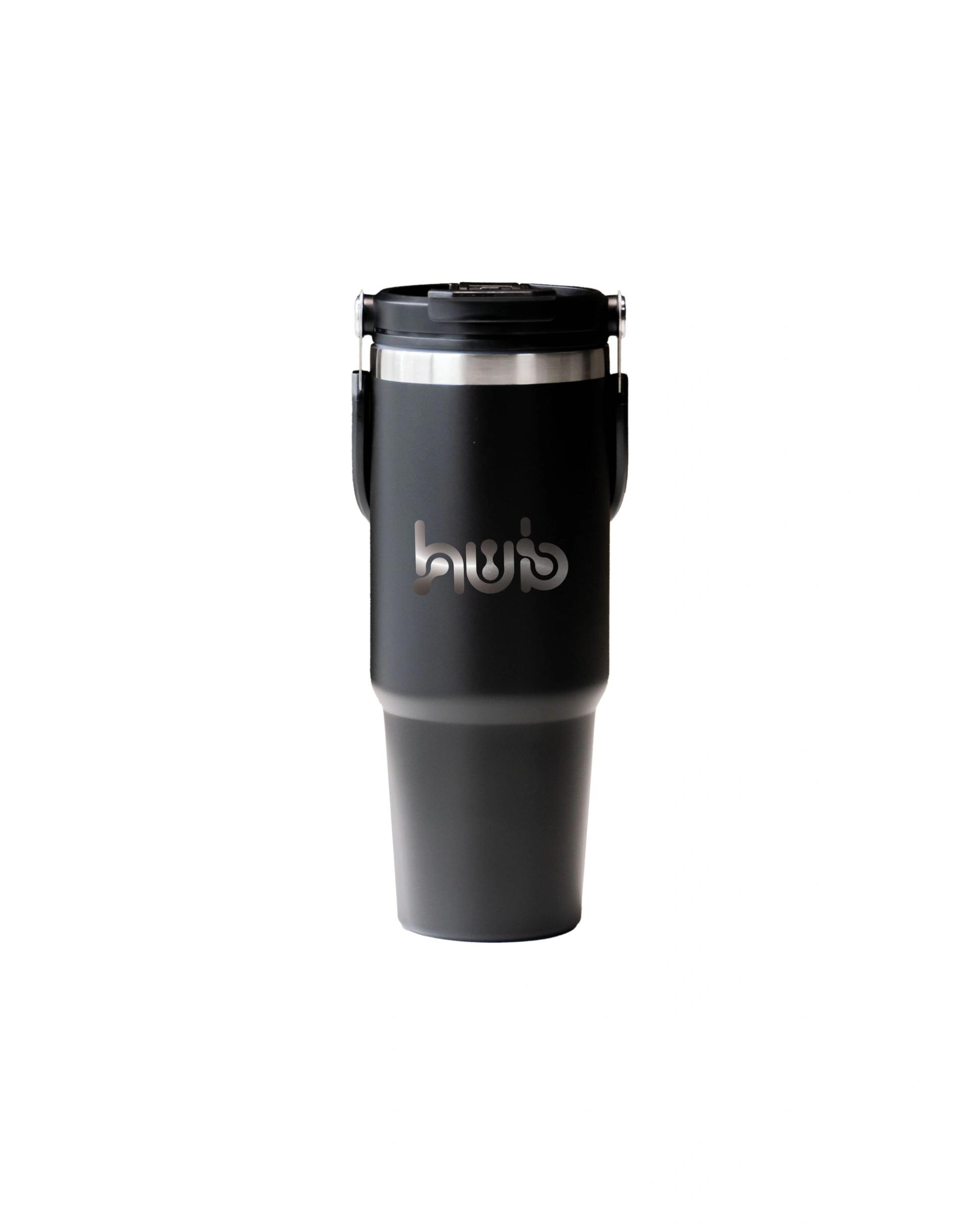 Lebeca - Tumbler with Handle and Sipper Black
