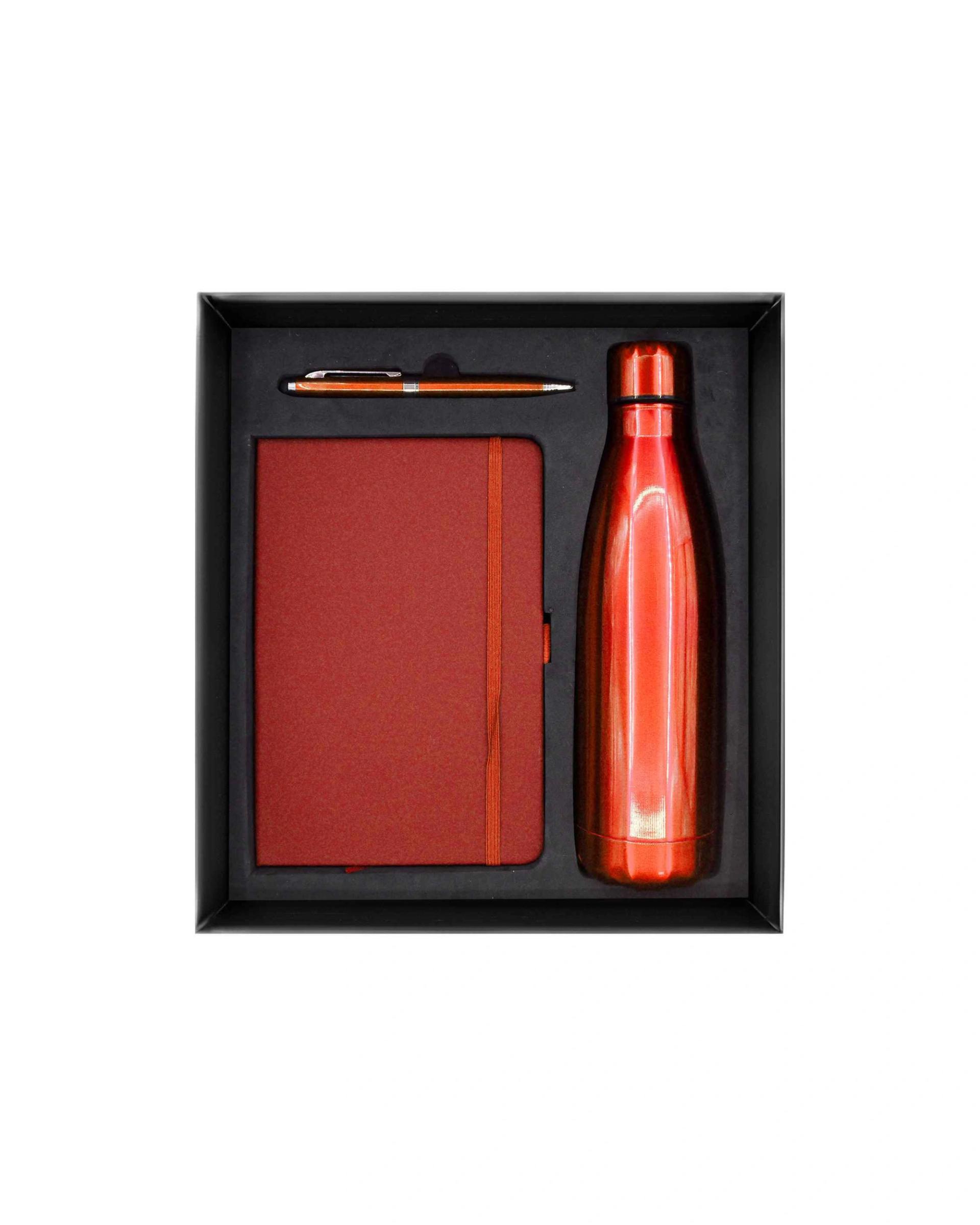 Haledi - Promotional Giftset with Red Notebook pen and Bottle