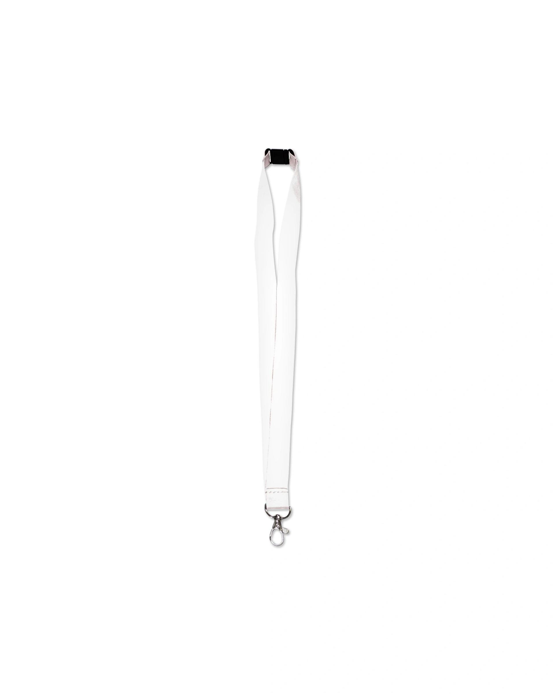 Gebafe - Lanyard with safety Clip and Metal Hook White