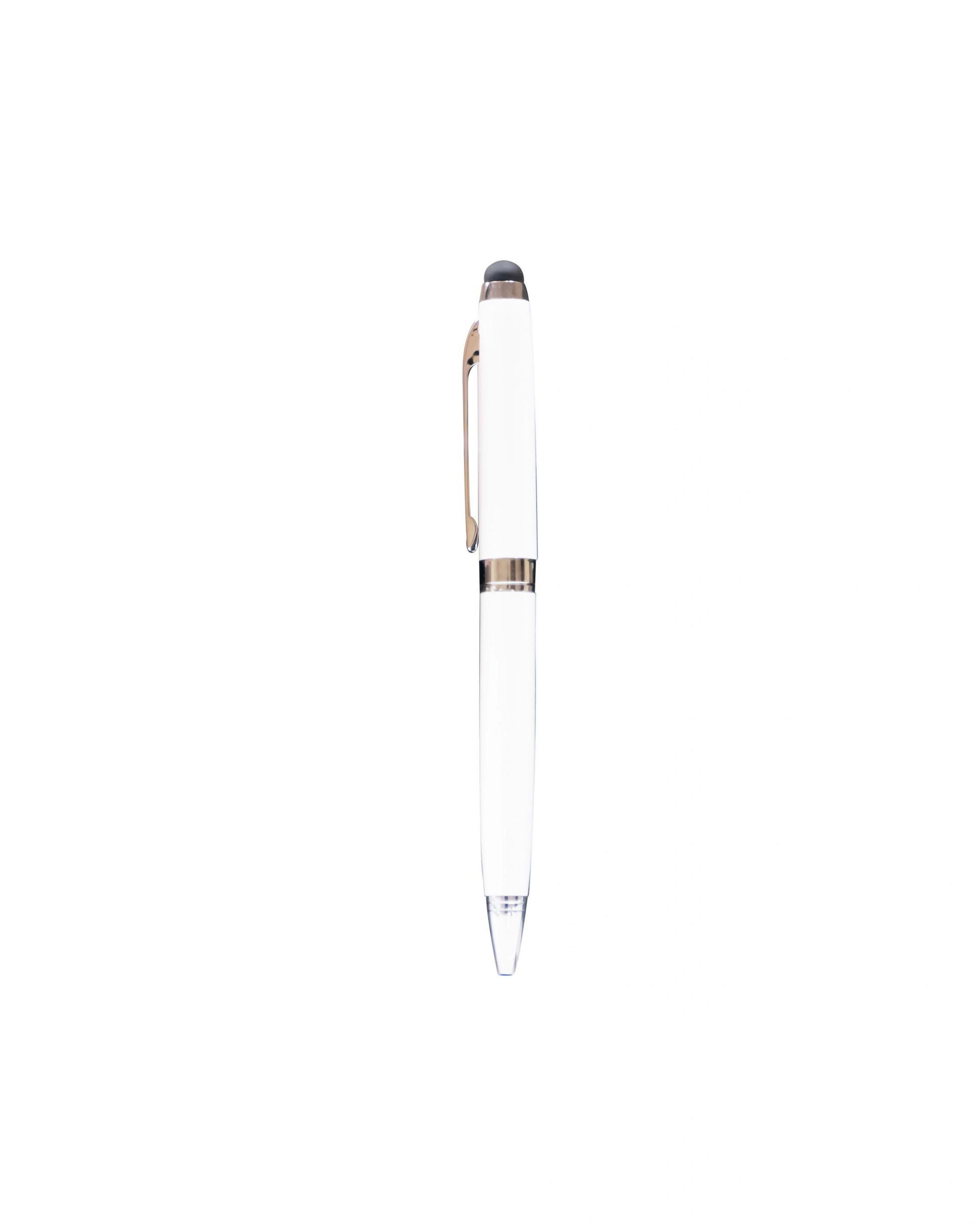 Fedage - Metal Pen With Ring And Stylus White