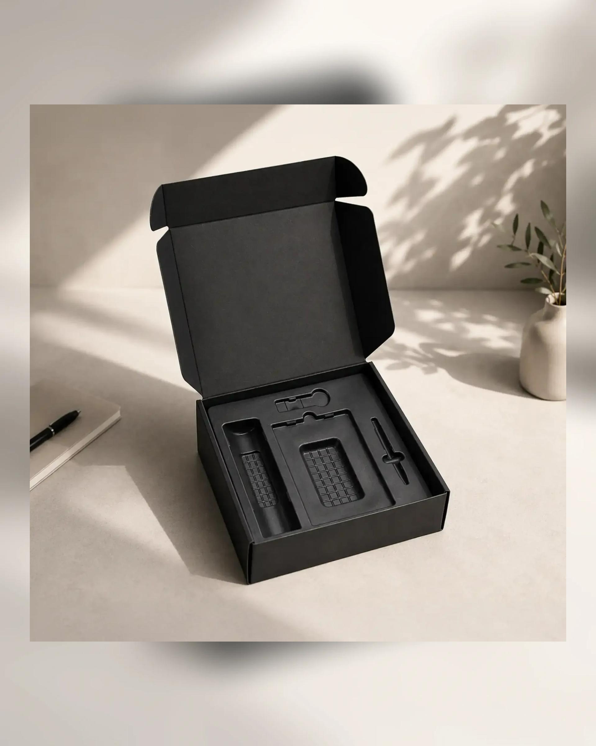 Codige - Premium Corrugated 4 in 1 Gift Box Black