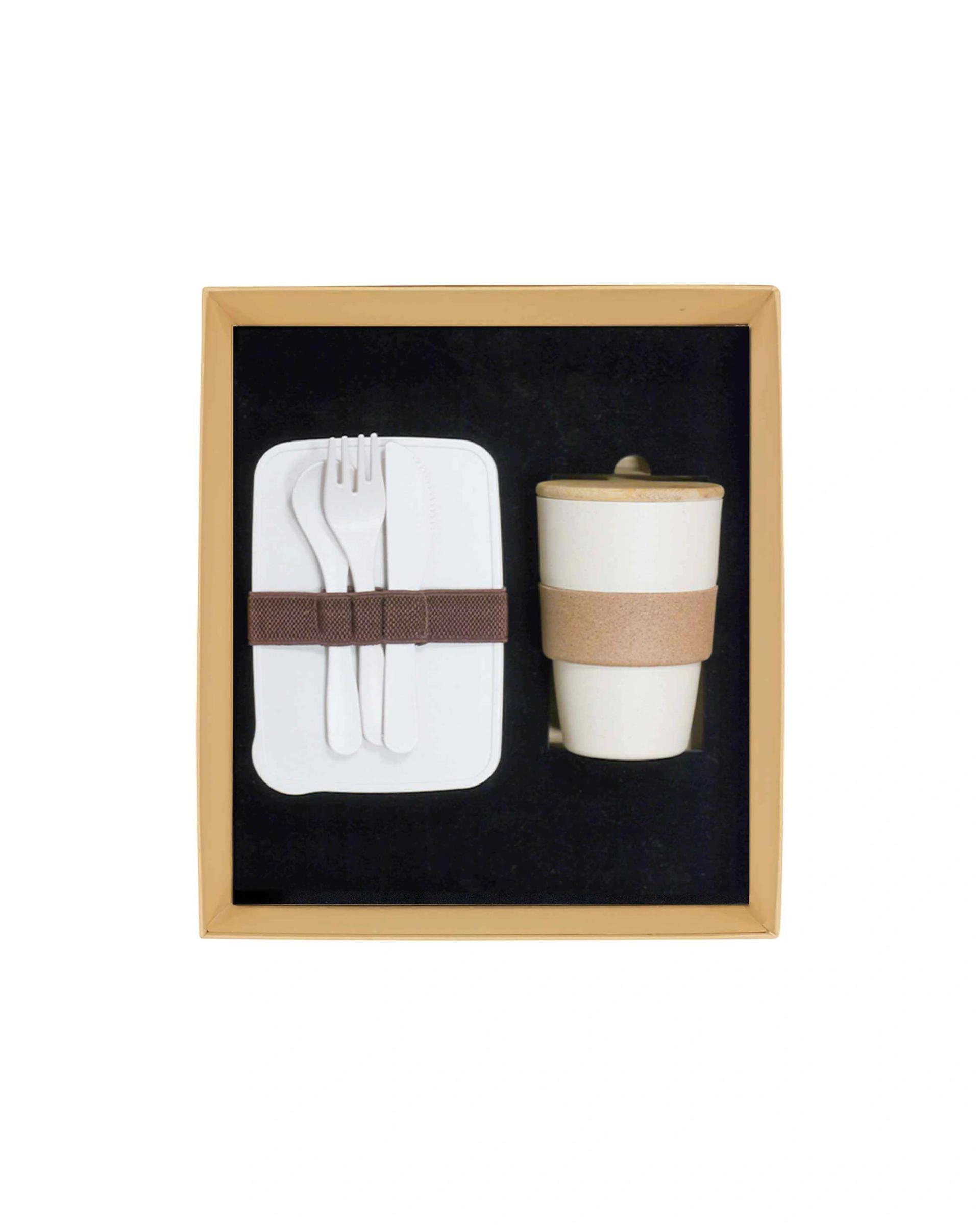 Cegoce - Promotional Giftset with Wheat straw Lunchbox and Coffee mug