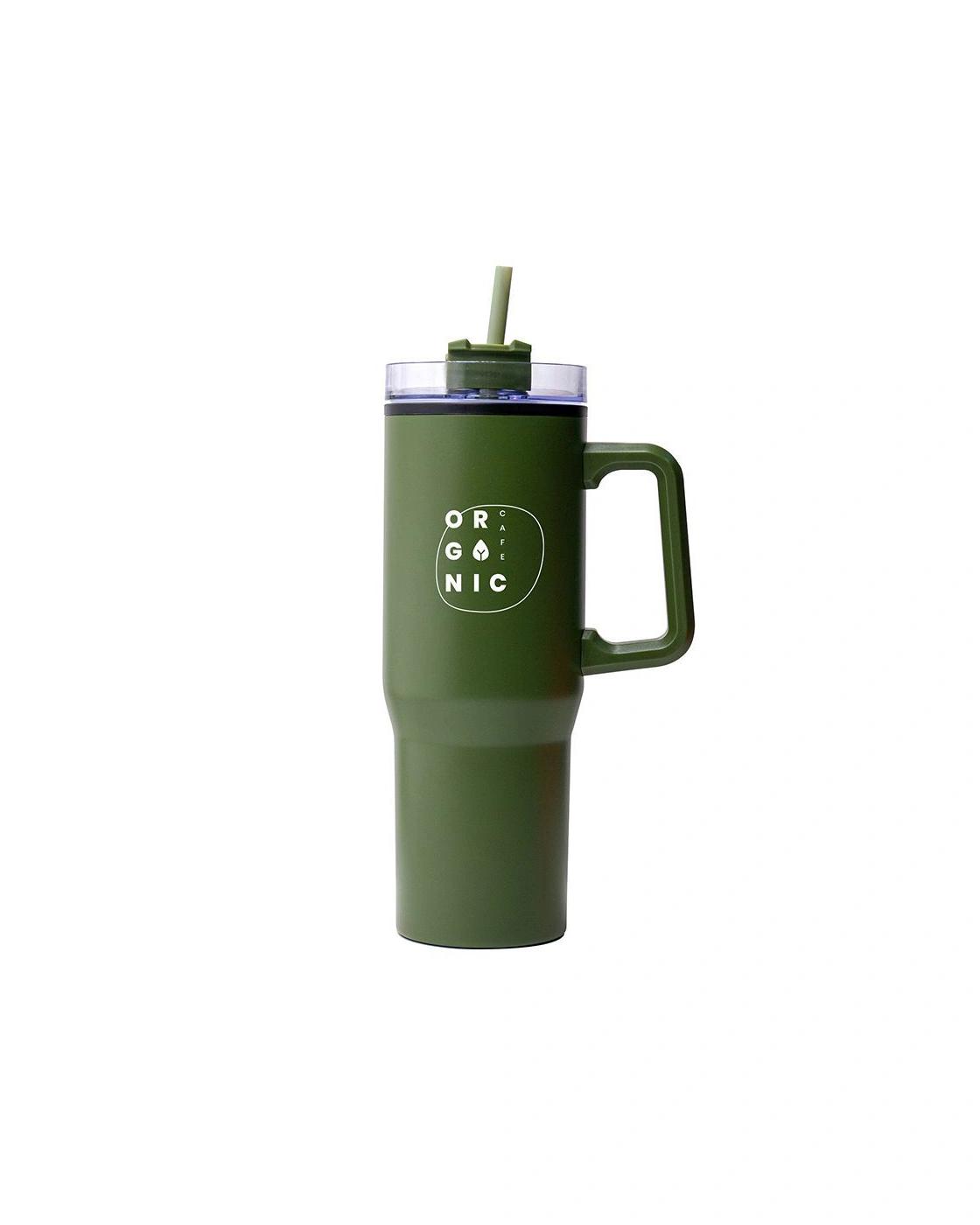 Dehedi - Green Tumbler with Straw and Handle