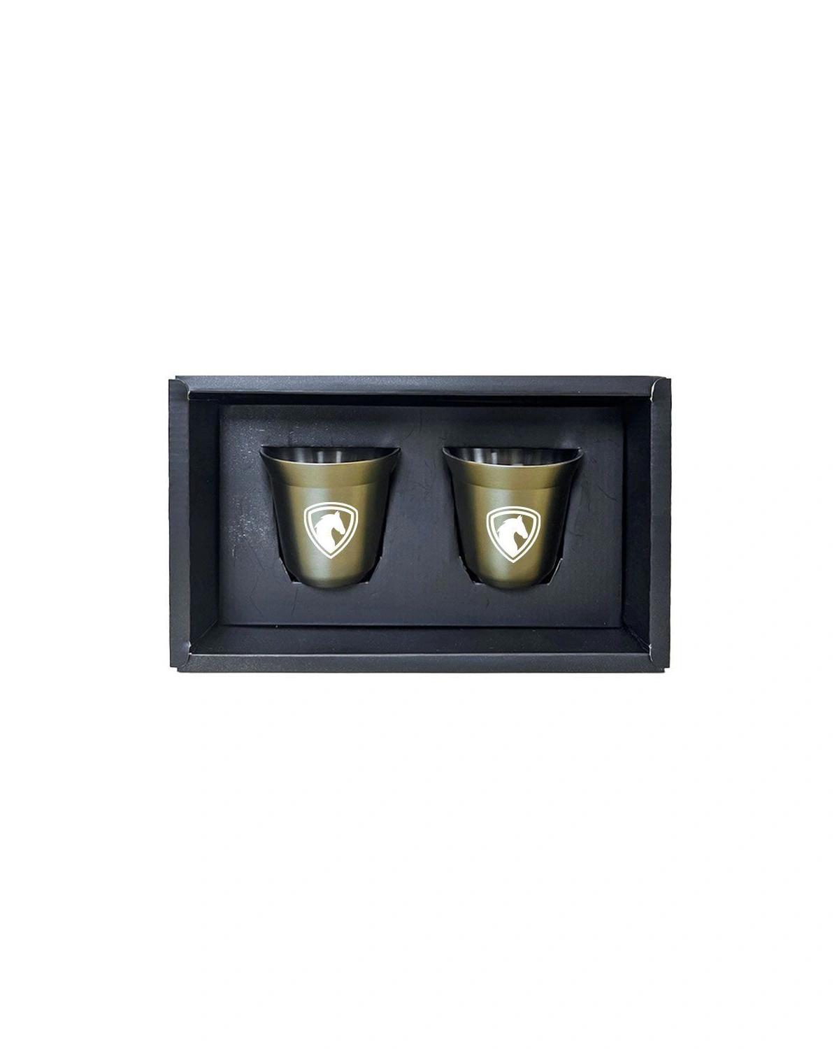 Kalako - Double-Wall Espresso Cup Gift Set Gun Metal