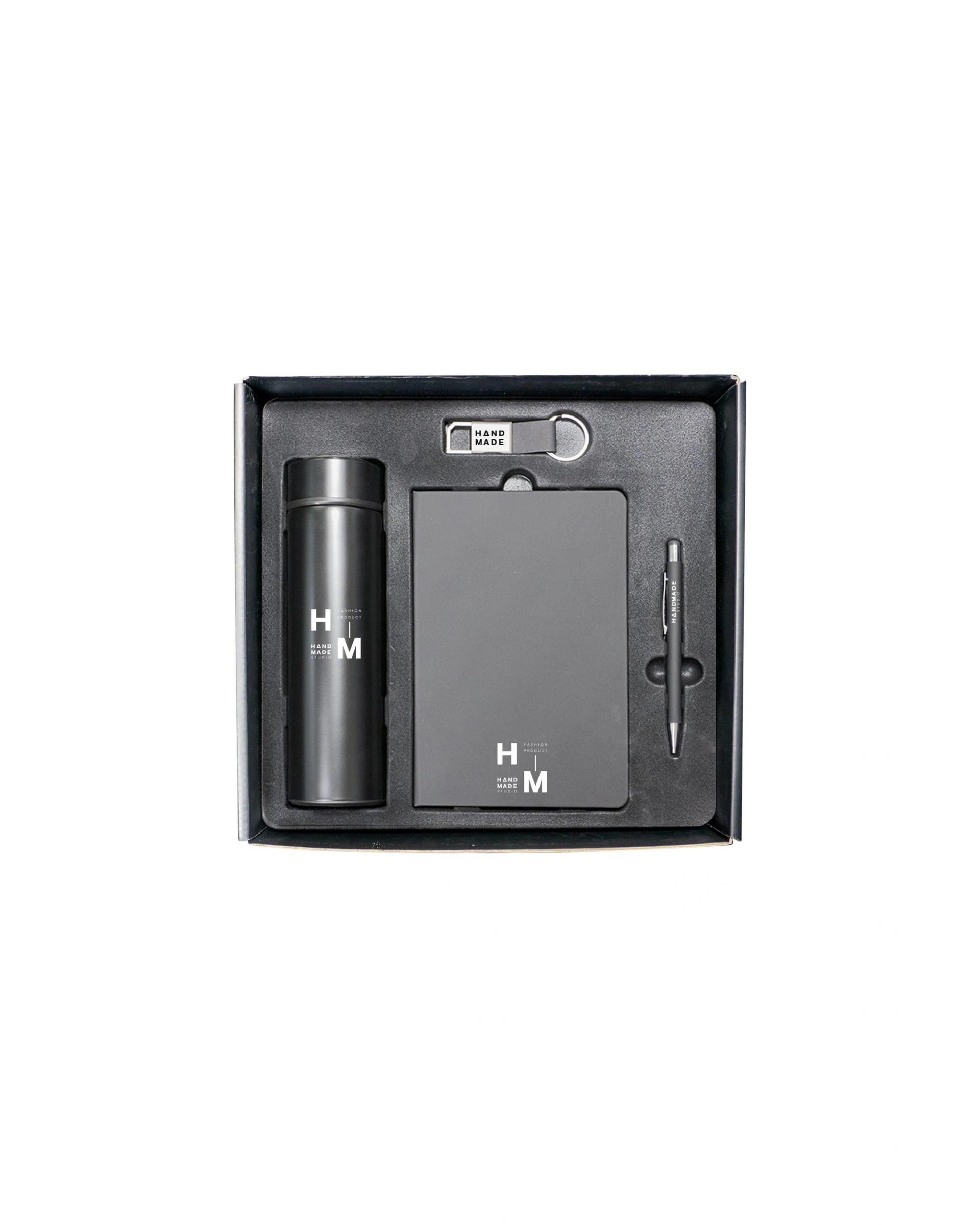 Fohiki - 4-in-1 Premium Corporate Gift Set Black Edition(Black Box)