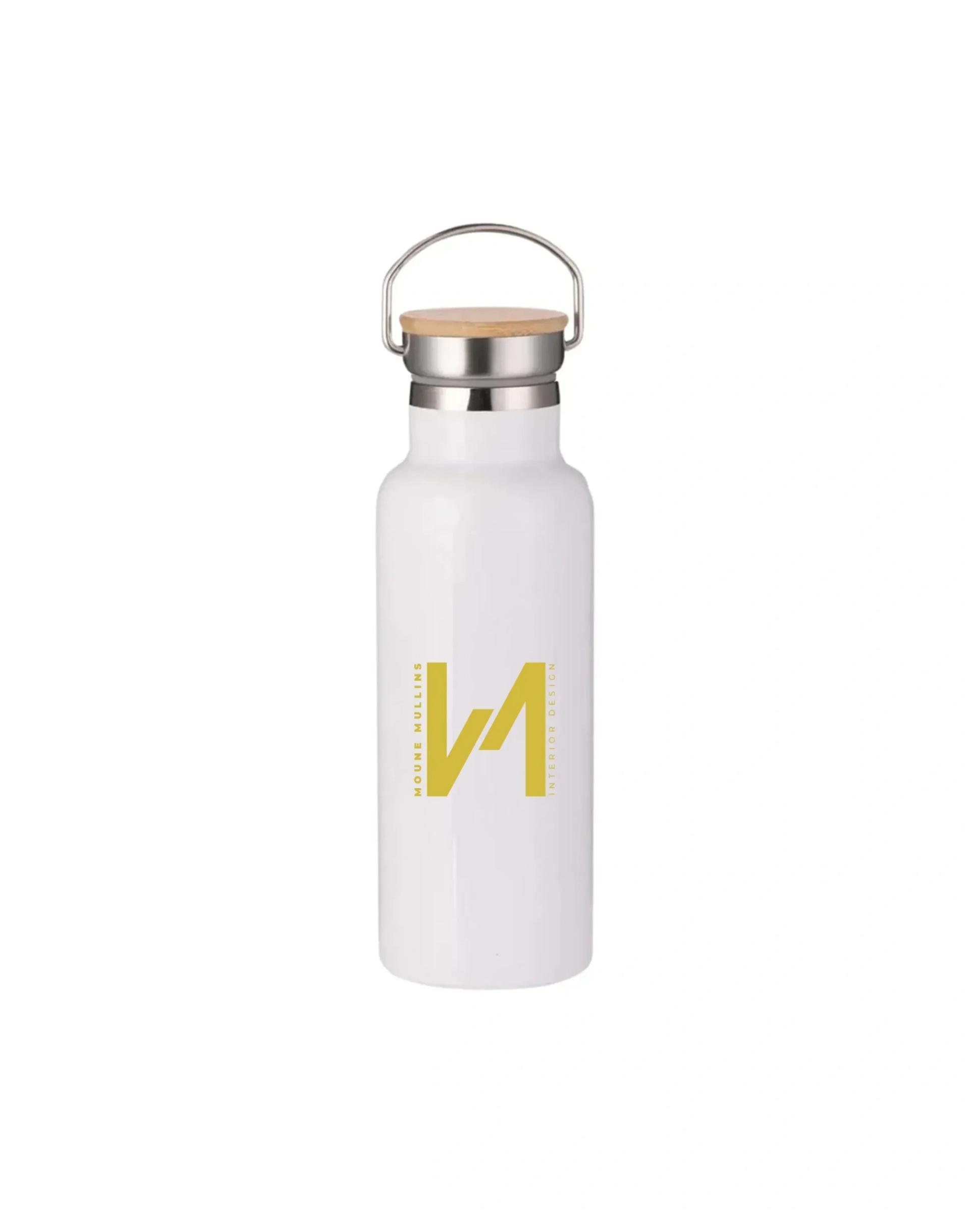 Bagiga - Insulated Bottle With Bamboo Cap White