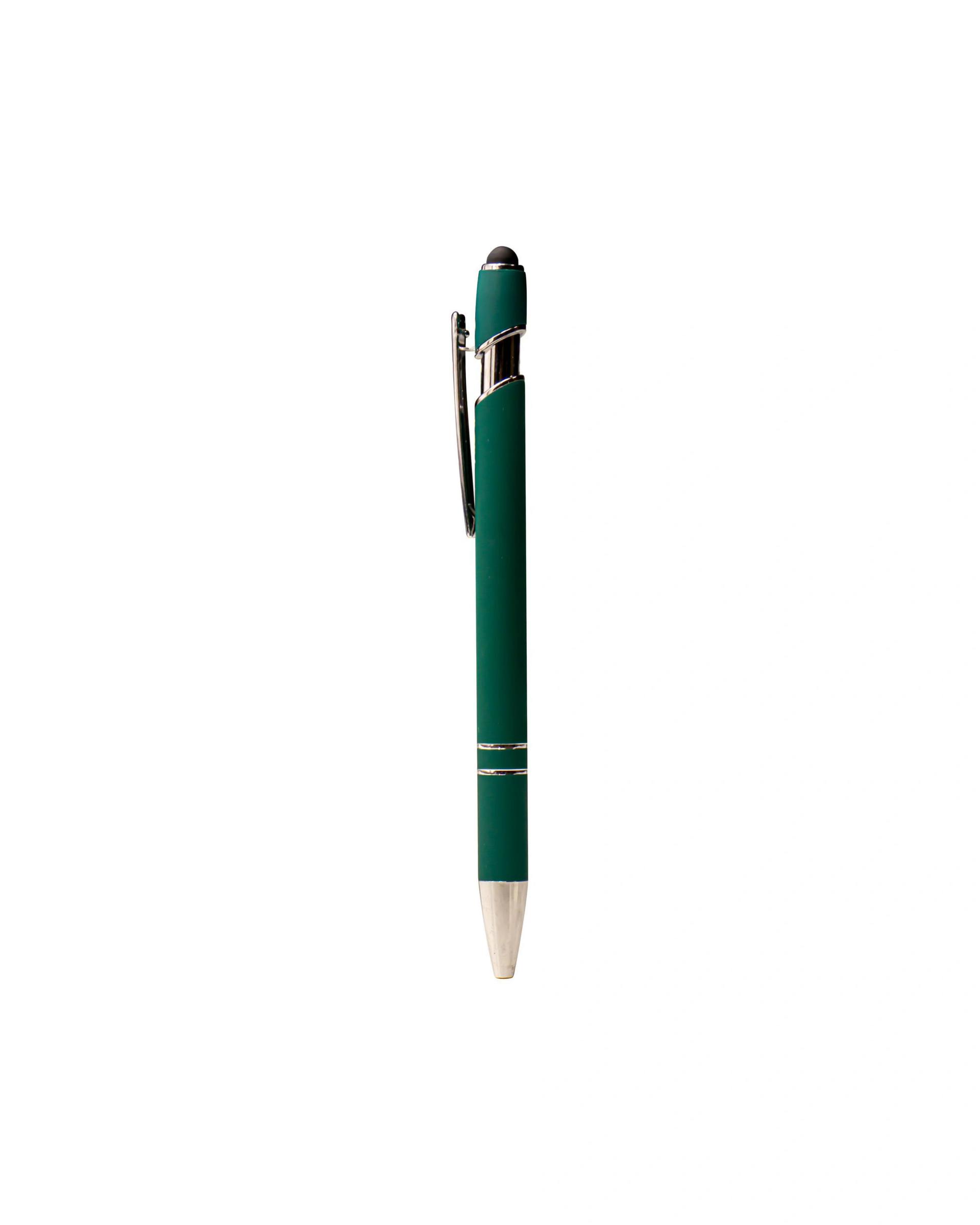 Balako - Metal Pen With Silver Ring And Stylus Green