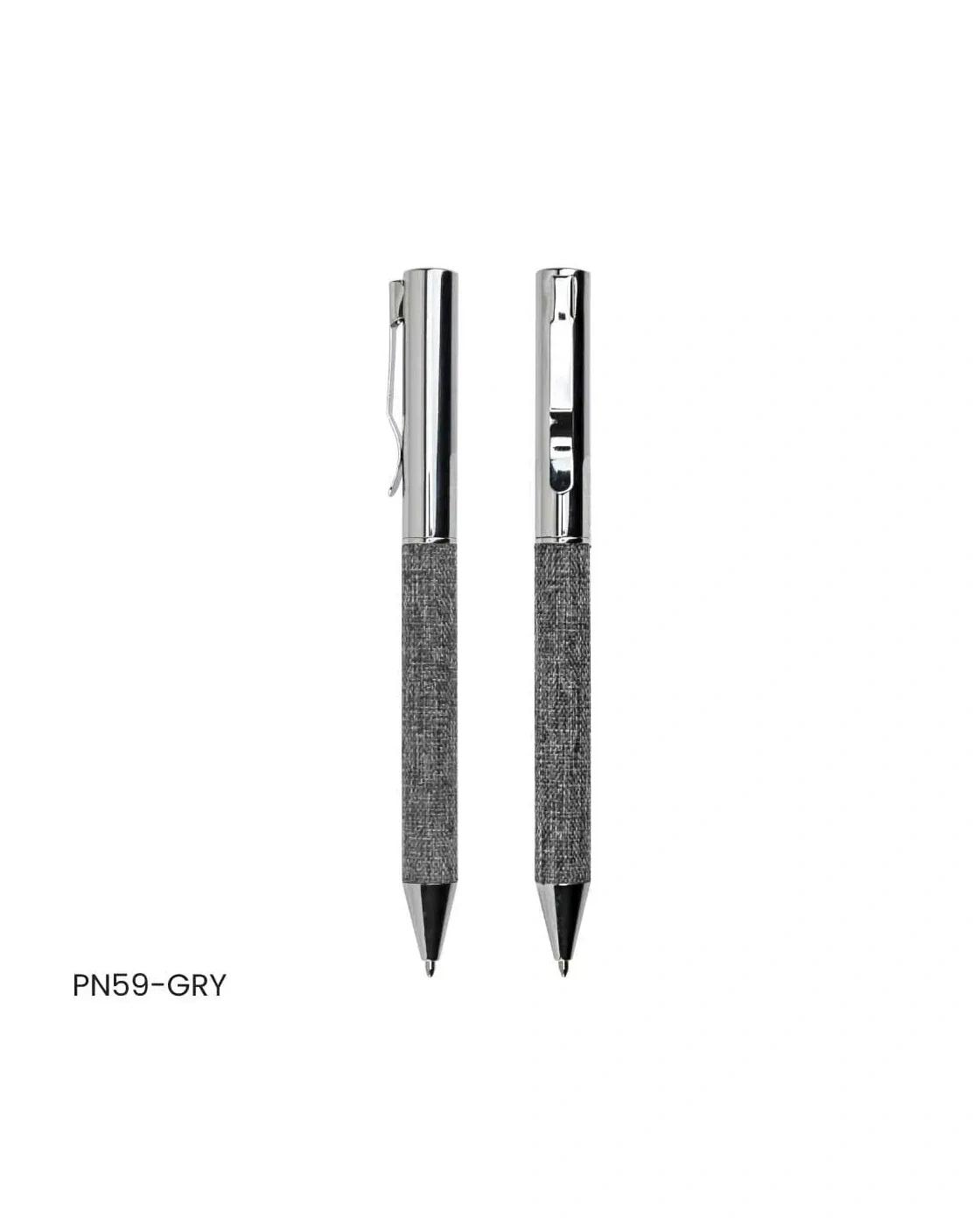 Hahaha - RPET Metal Ball Pens, Twist Action Mechanism, Blue Ink