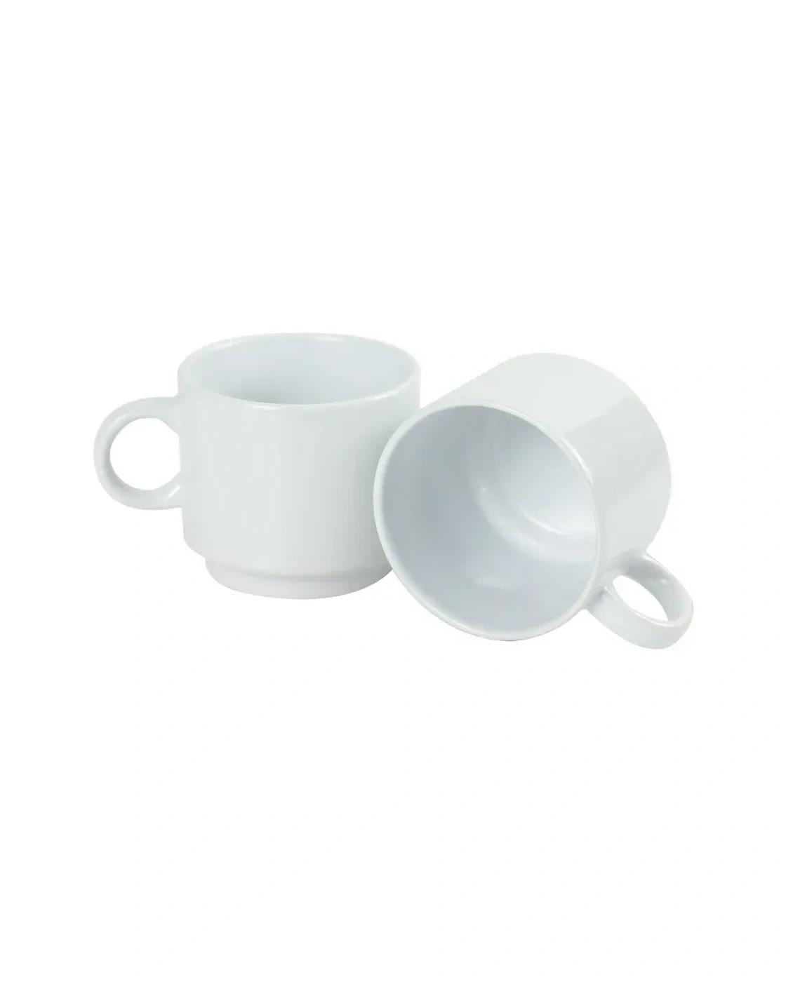 Gohiko - Ceramic Cups 10 Oz Glossy Finish White Color