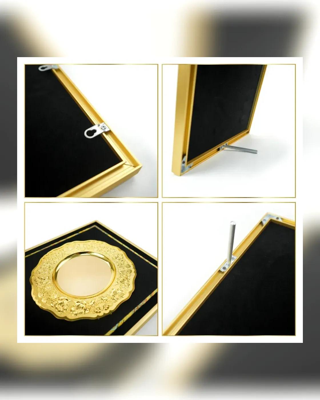 Bikife - Aluminum Award Plaque A3 Size with Stand & Gold Plate in Presentation Box