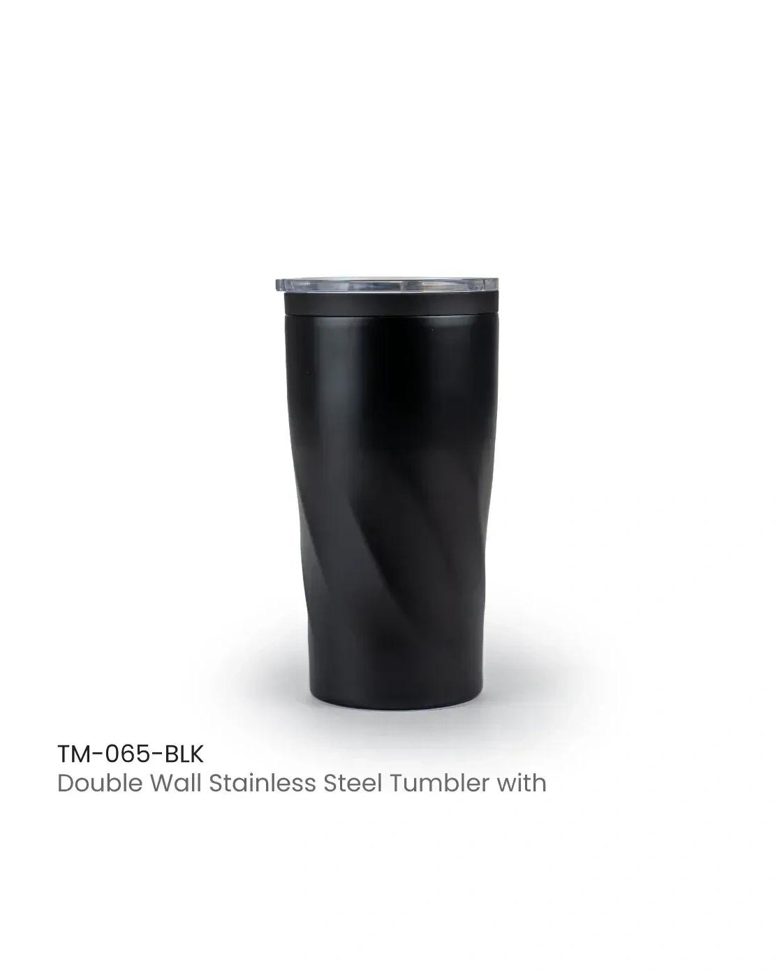 Bacofa - Double Wall SS Tumblers with PP Interior and Transparent Lid 580ml