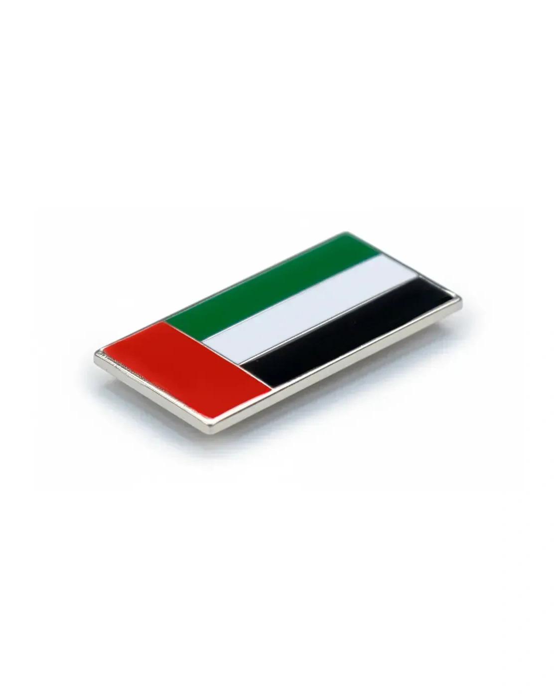 Libafa - Qatar Flag Metal Badges Rectangle with Magnet Attachment