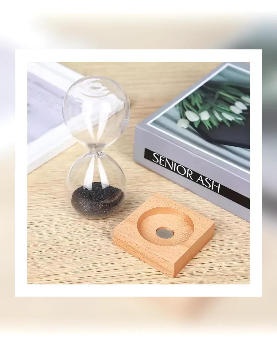 Behigi - Magnetic Sand Timer with Wooden Base – 2 Minutes