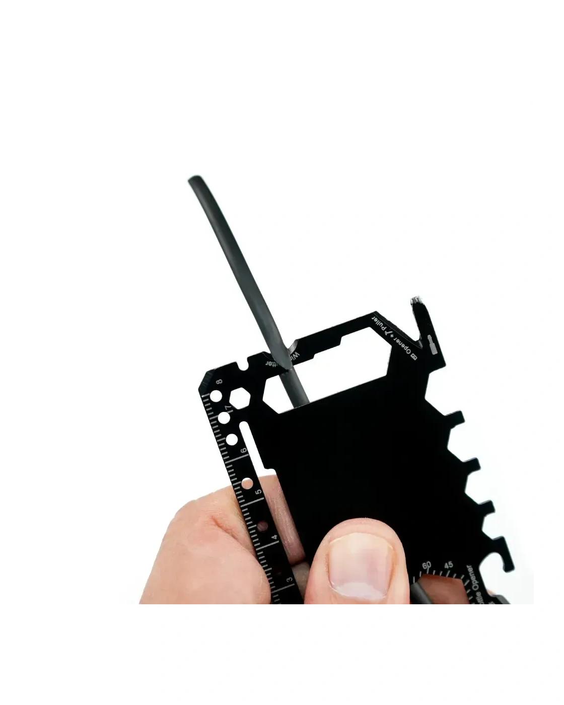 Hobeha - Multi-functional Tool Card in Stainless Steel with PU Leather Pouch