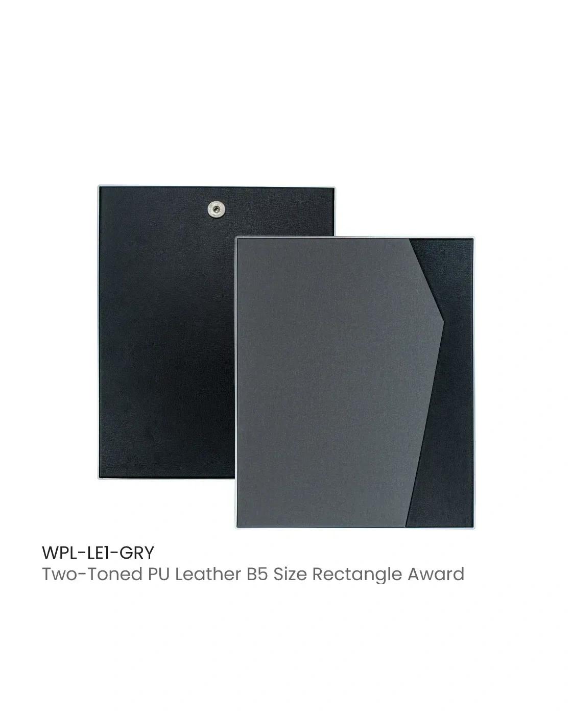 Fibihi - Two-Toned PU Leather Awards with Aluminum Frame & Stand in Luxury Box