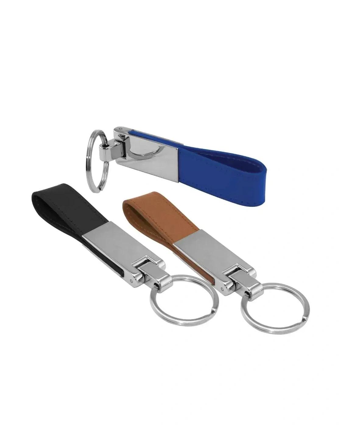 Dileco - Metal Key Chains with Leather Strap