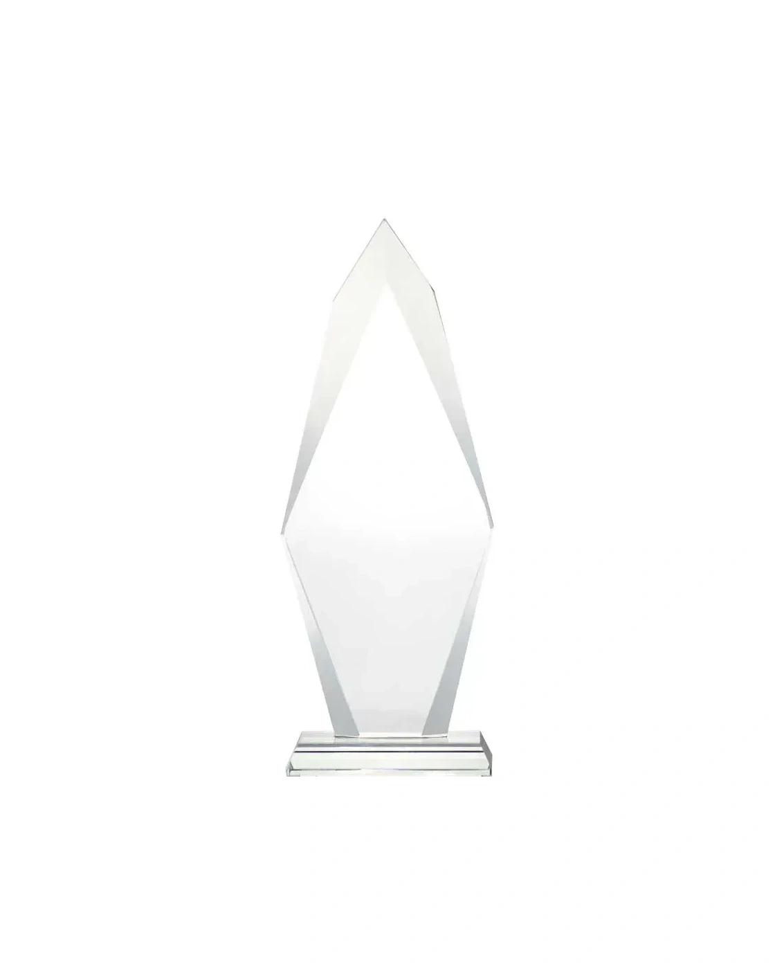 Gobeda - Flame Shaped Crystal Awards with Glass base & Box