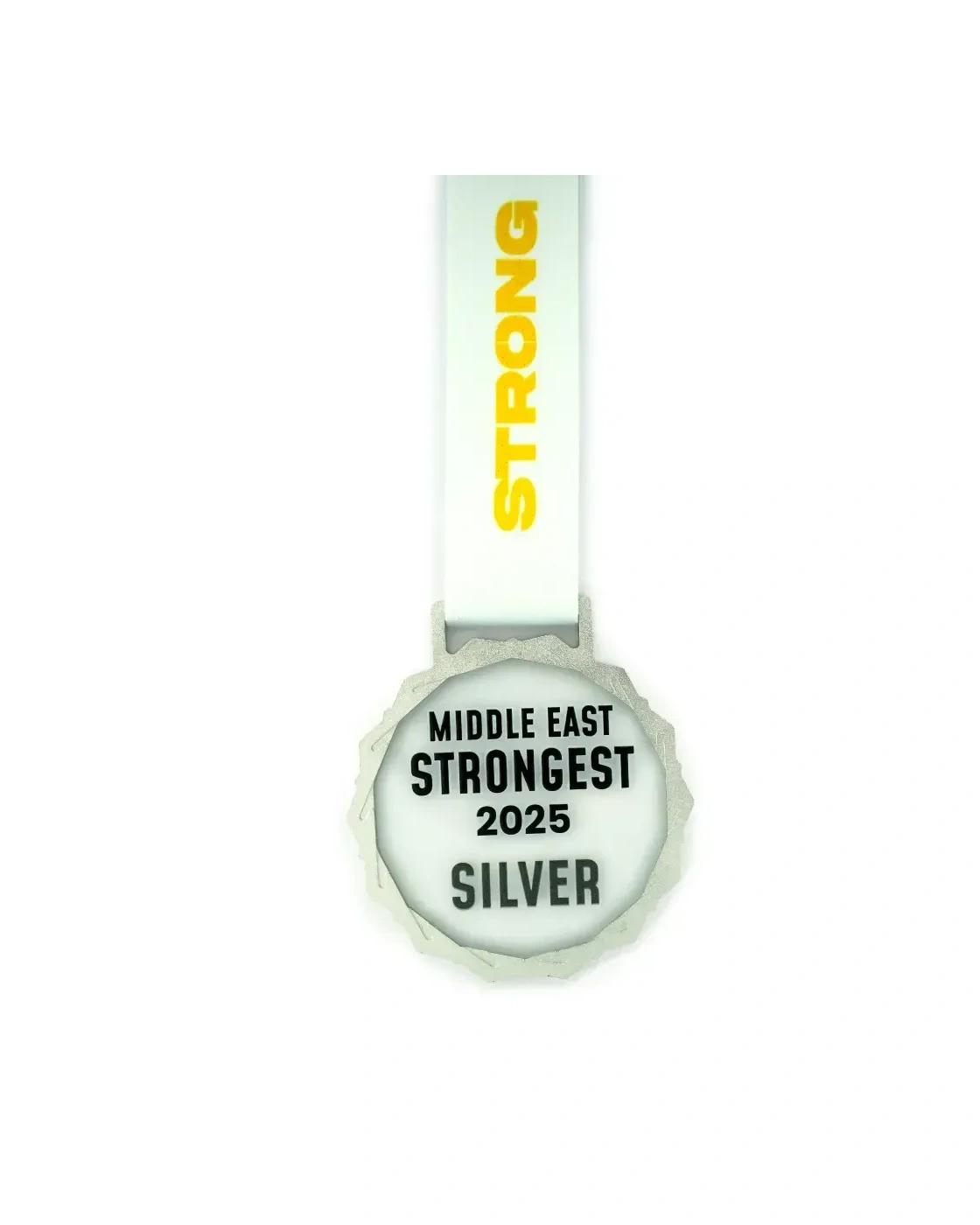 Calihe - Glass Medals with Metal Frame, 3cm White Ribbon with Box