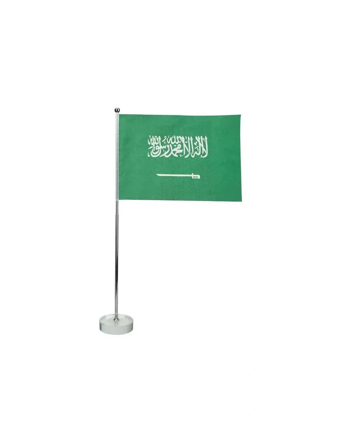 Dehefo - Flag with Metal Pole & Clear Glass Round Base