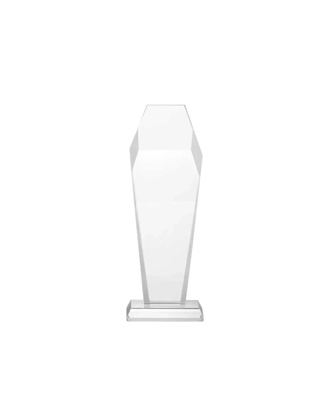 Dabolo - Hexagon Shaped Crystal Awards with Glass Base & Box