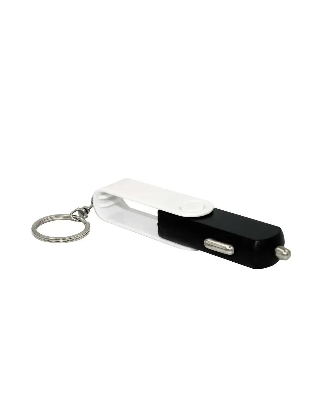 Gegaca - Swivel USB Car Charger with Key Ring attachment
