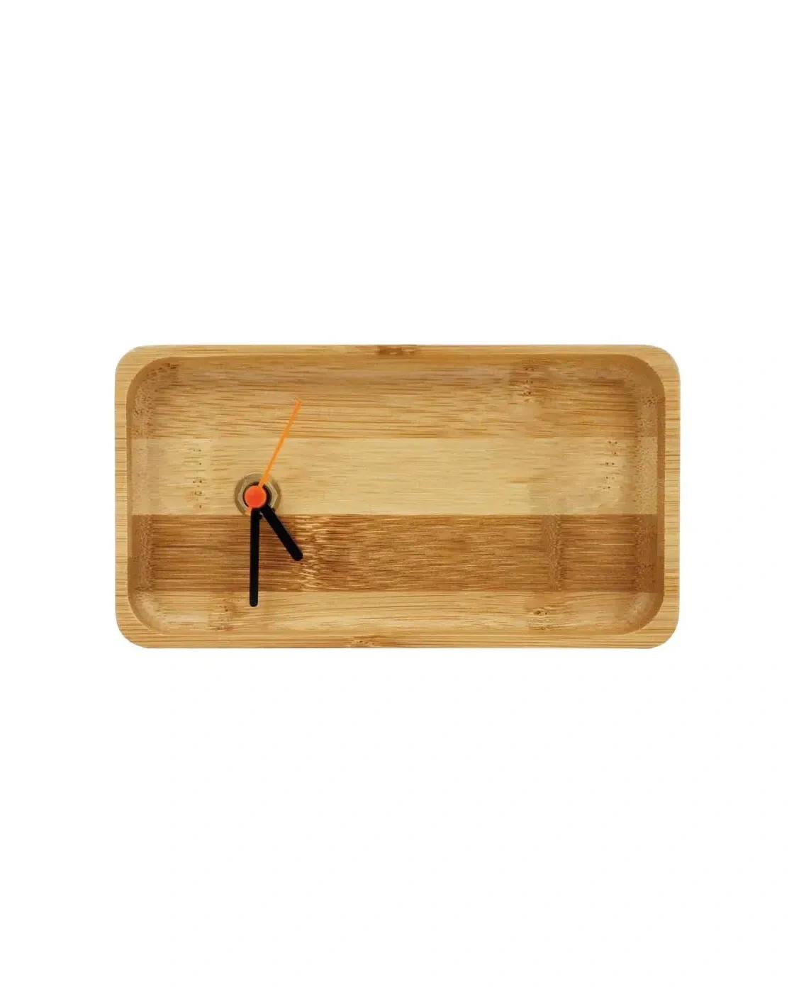 Behebe - Eco-Friendly Rectangular Bamboo Desk Clock