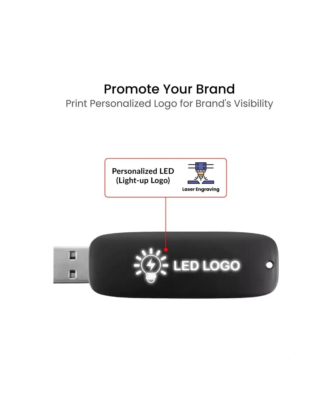 Loboho - Light-Up LED Logo USB with Slide Button 64GB V. 3.0