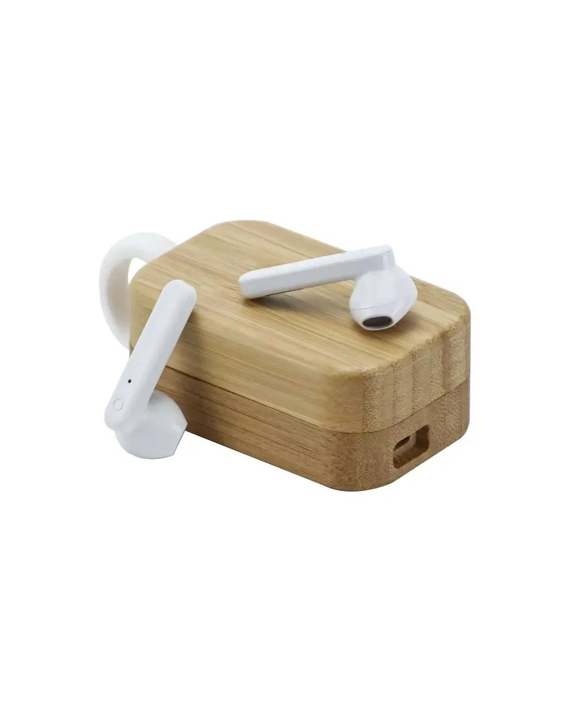 Cogeci - BT Earbuds with Bamboo Case & High Audio Quality