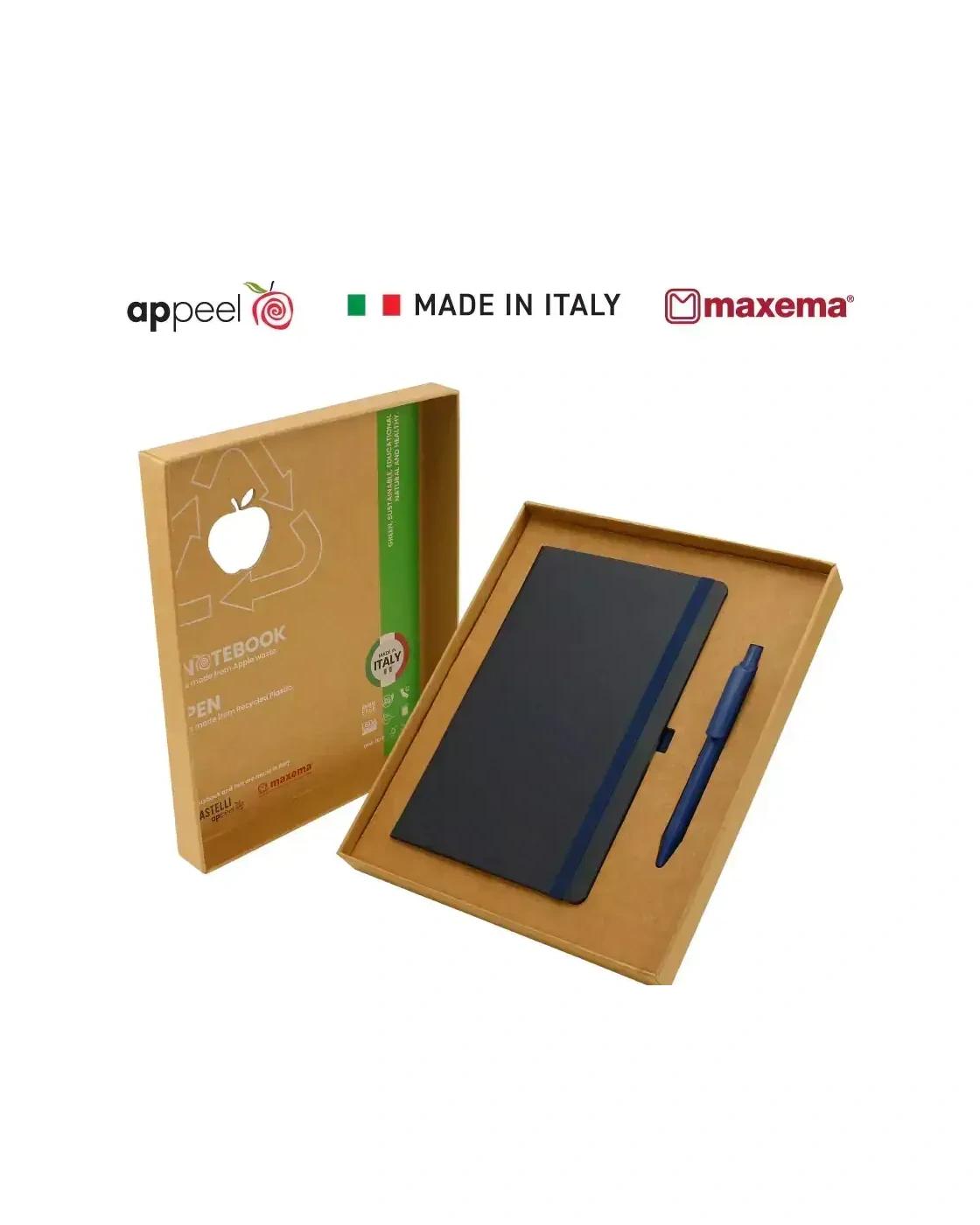 Bekifi - Appeel A5 Notebook and Maxema Dot Recycled Pen Italian Gift Sets