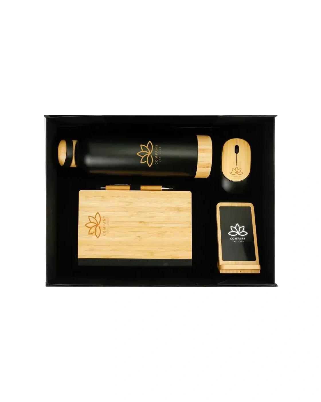 Fibeci - Bamboo Gift Sets in a Black Cardboard Gift Box GS-035