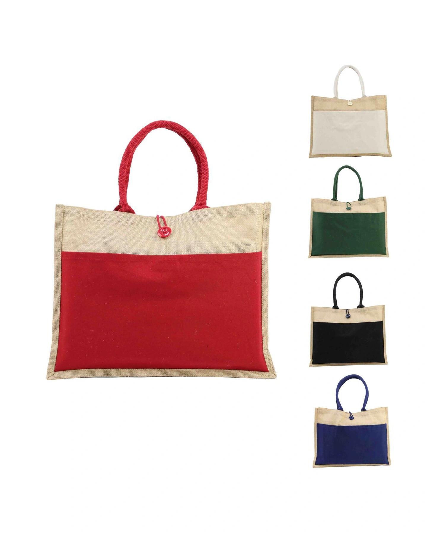 Kihali - Jute Bag with Canvas Pocket