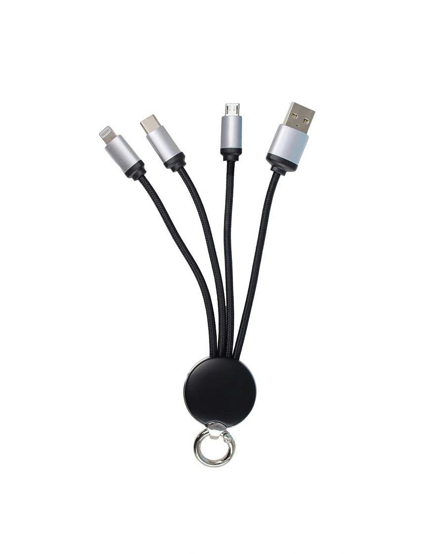 Gadiha - Black Four-In-One Charging Cable